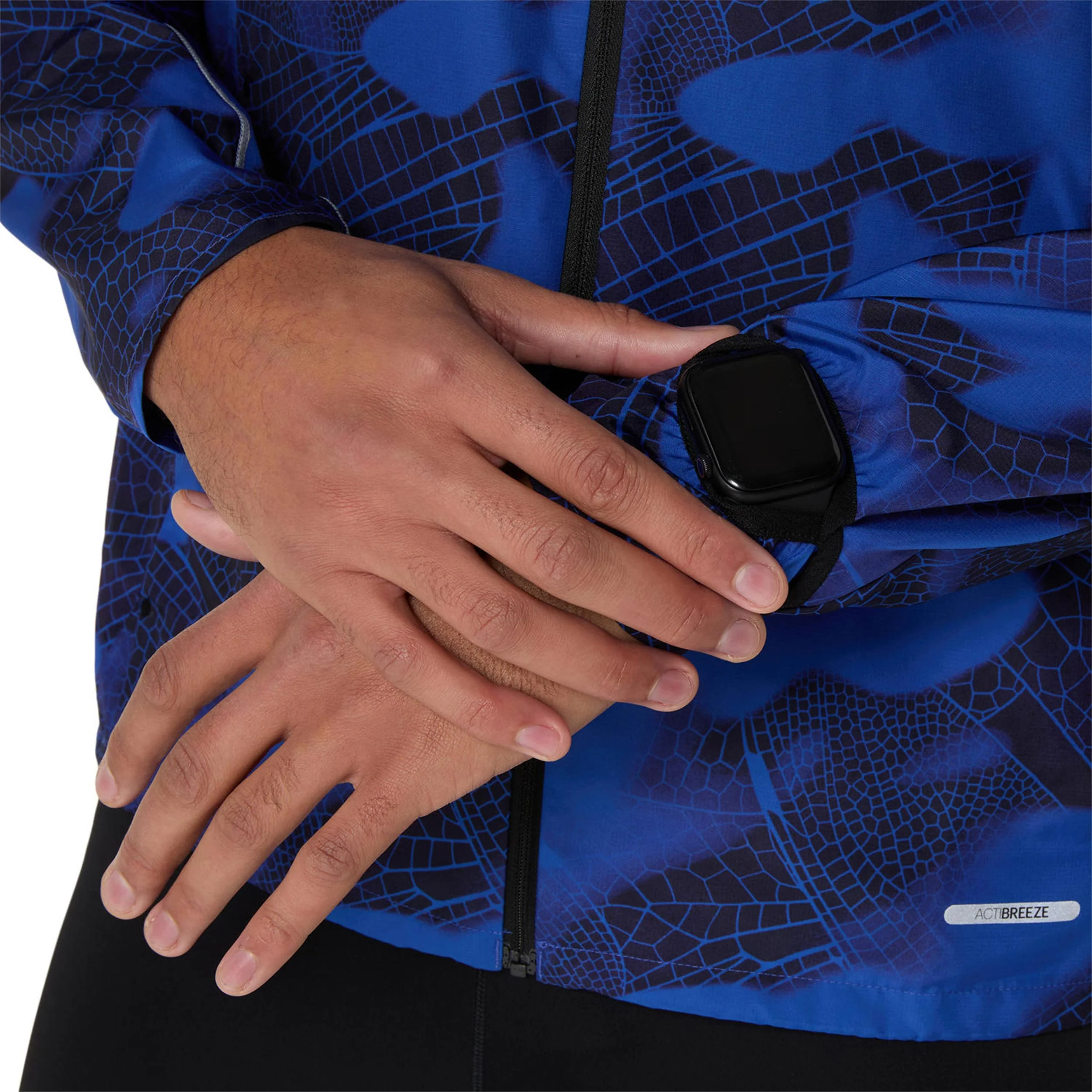 Road Lite-Show Packable Laufjacke Herren-Schwarz,Dunkelblau - Image 5