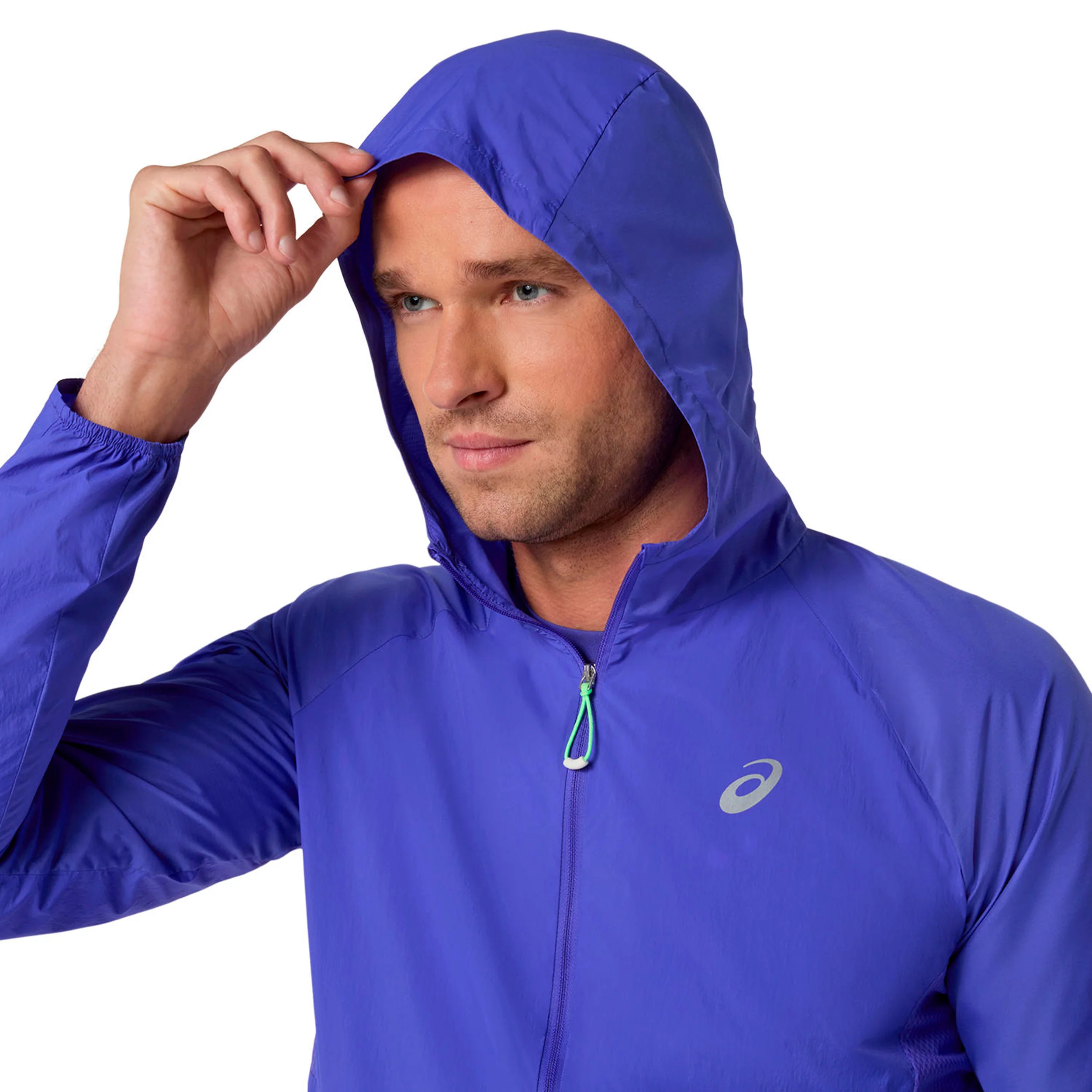 Road Packable Jacket Laufjacke Herren - blau, grün - Image 4