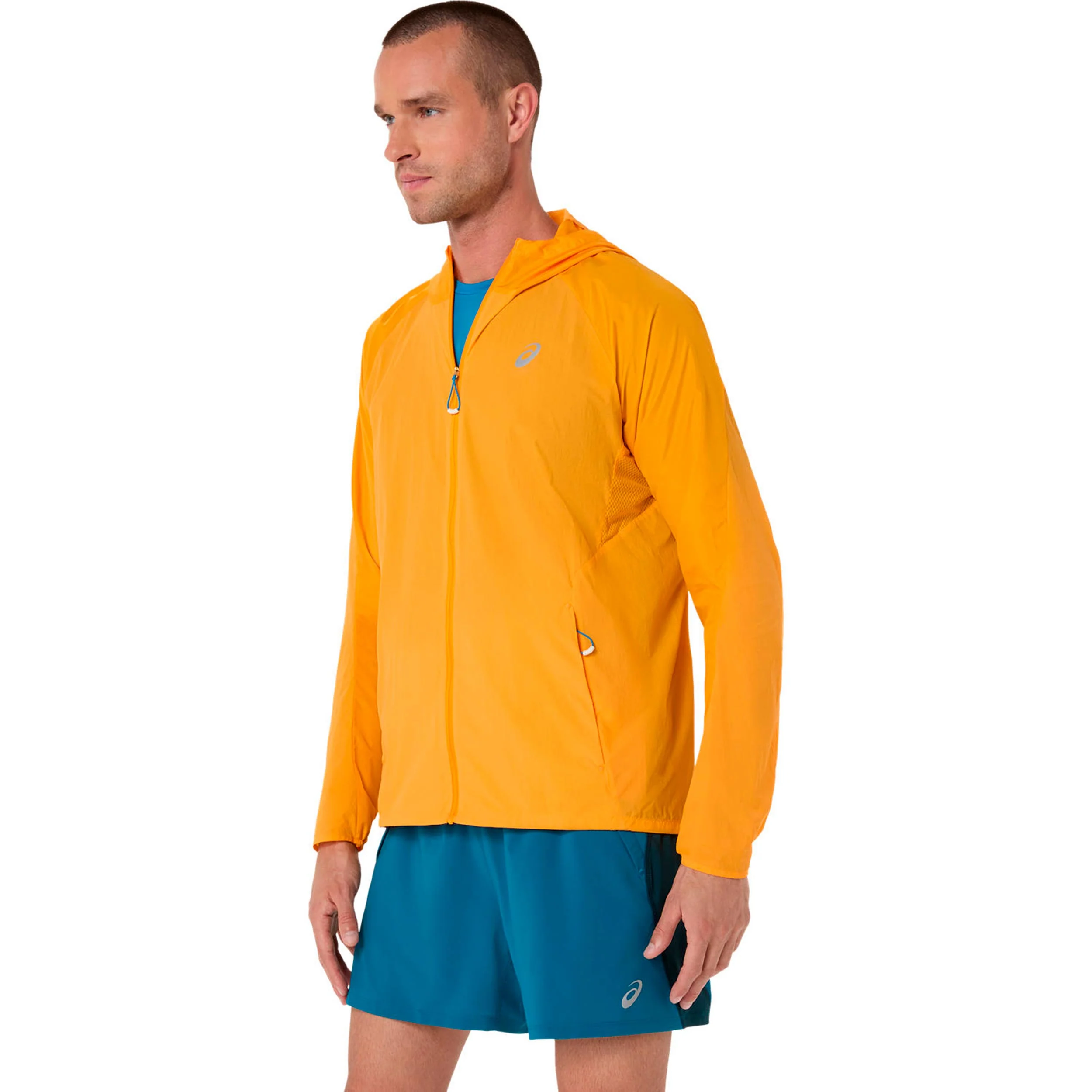 Road Packable Jacket Laufjacke Herren - orange, silber