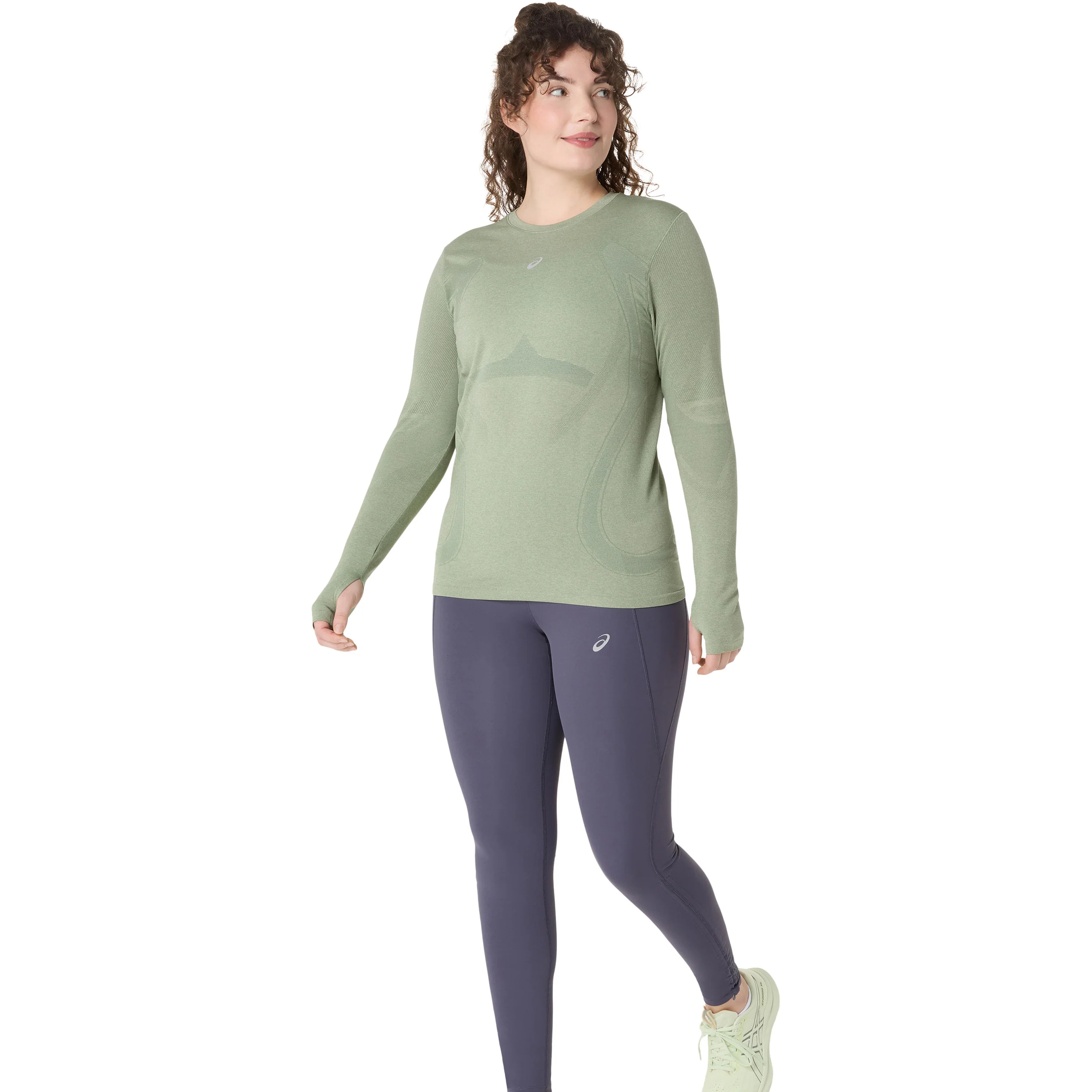 Road Seamless Laufshirt Damen-grau, blau - Image 3