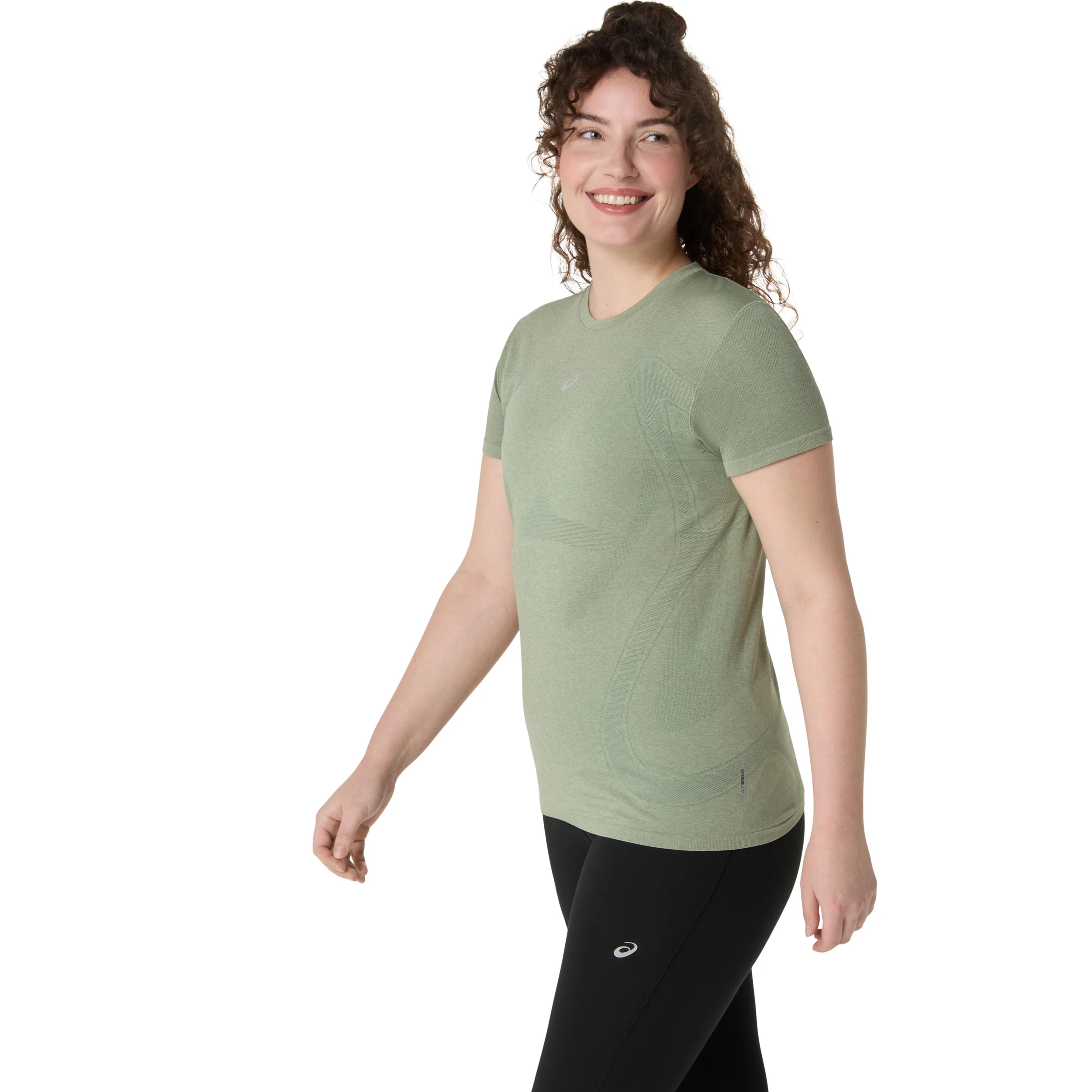 Road Seamless Laufshirt Damen-grau, blau - Image 3