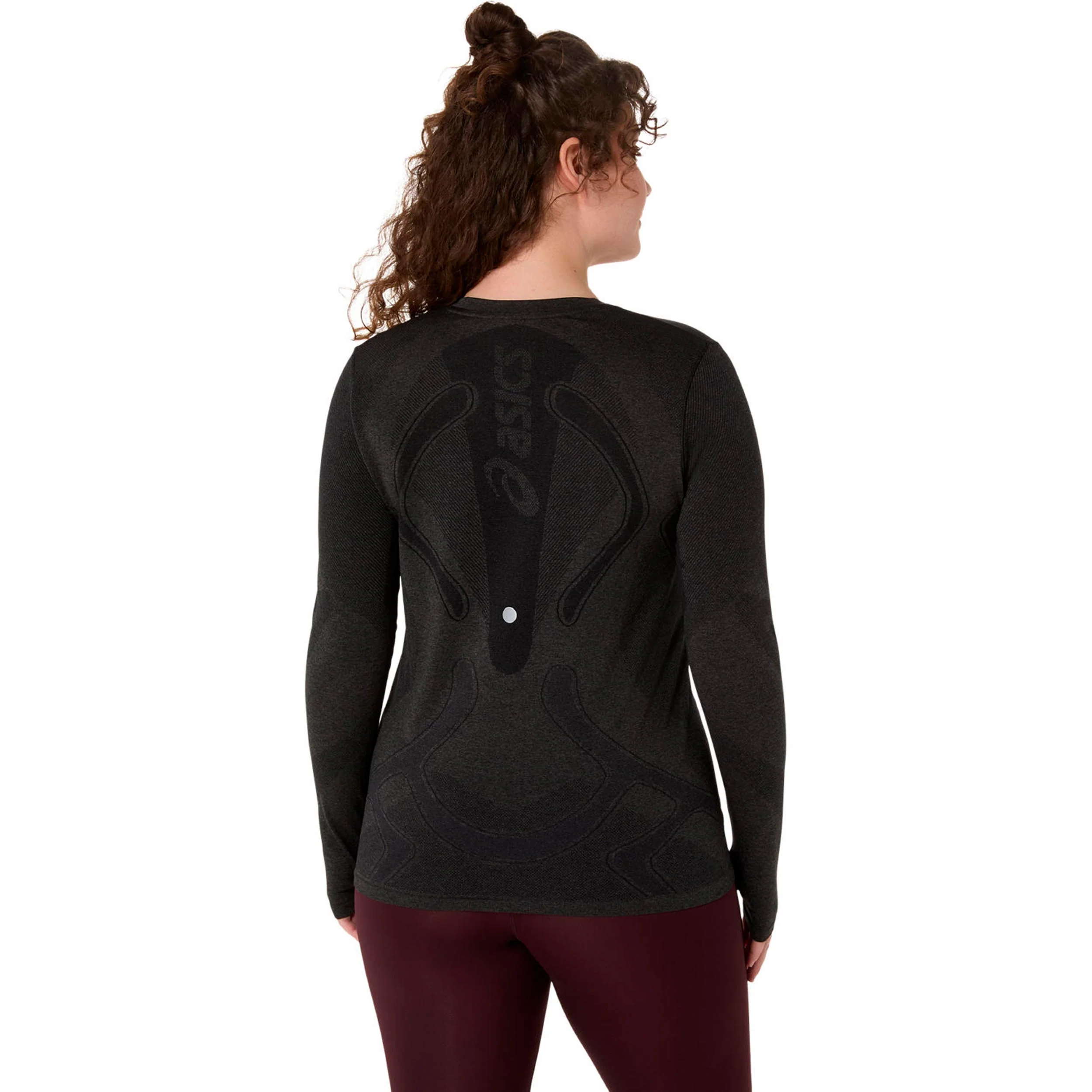 Road Seamless Laufshirt Damen-schwarz, grau - Image 2