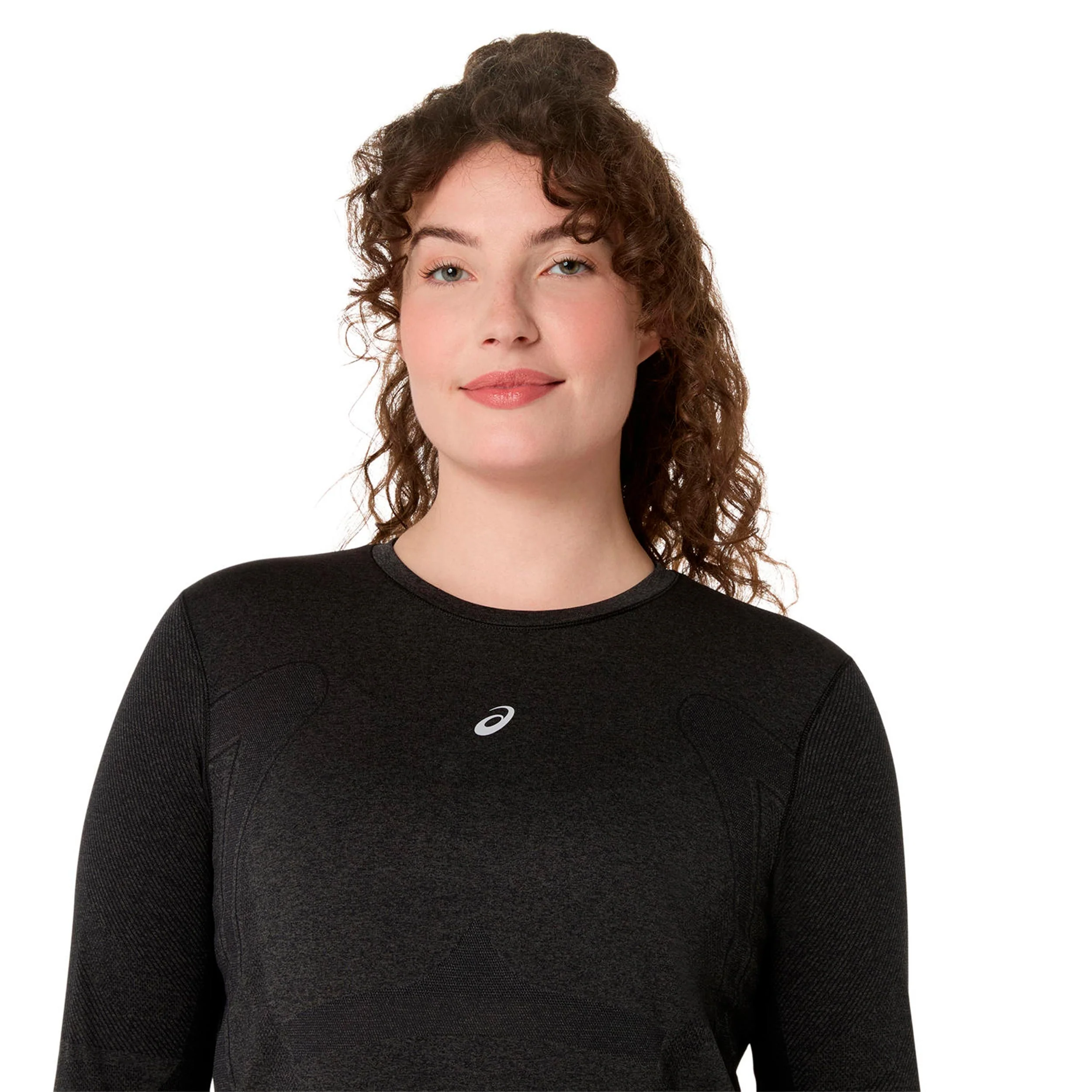 Road Seamless Laufshirt Damen-schwarz, grau - Image 4