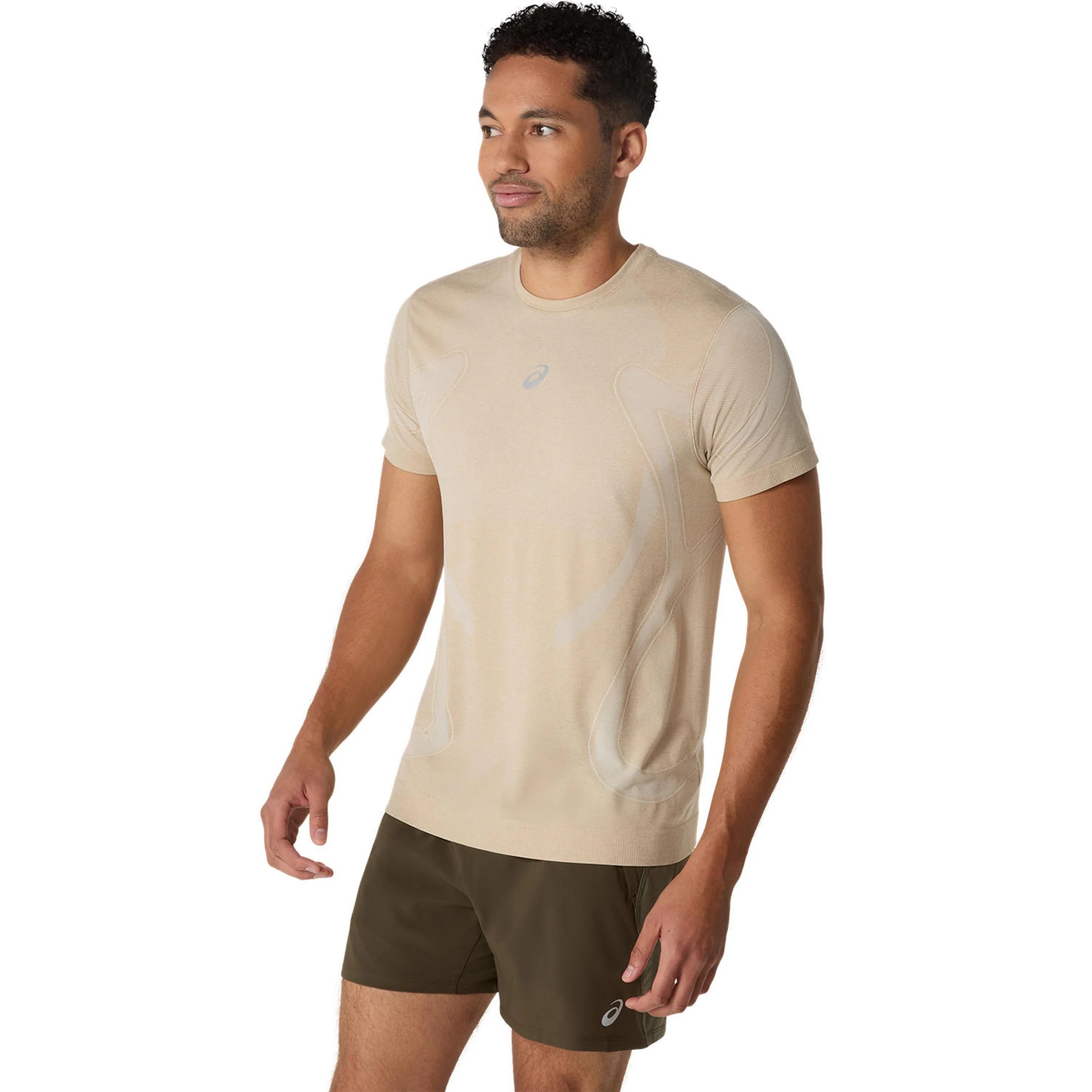 Road Seamless Laufshirt Herren-beige - Image 3