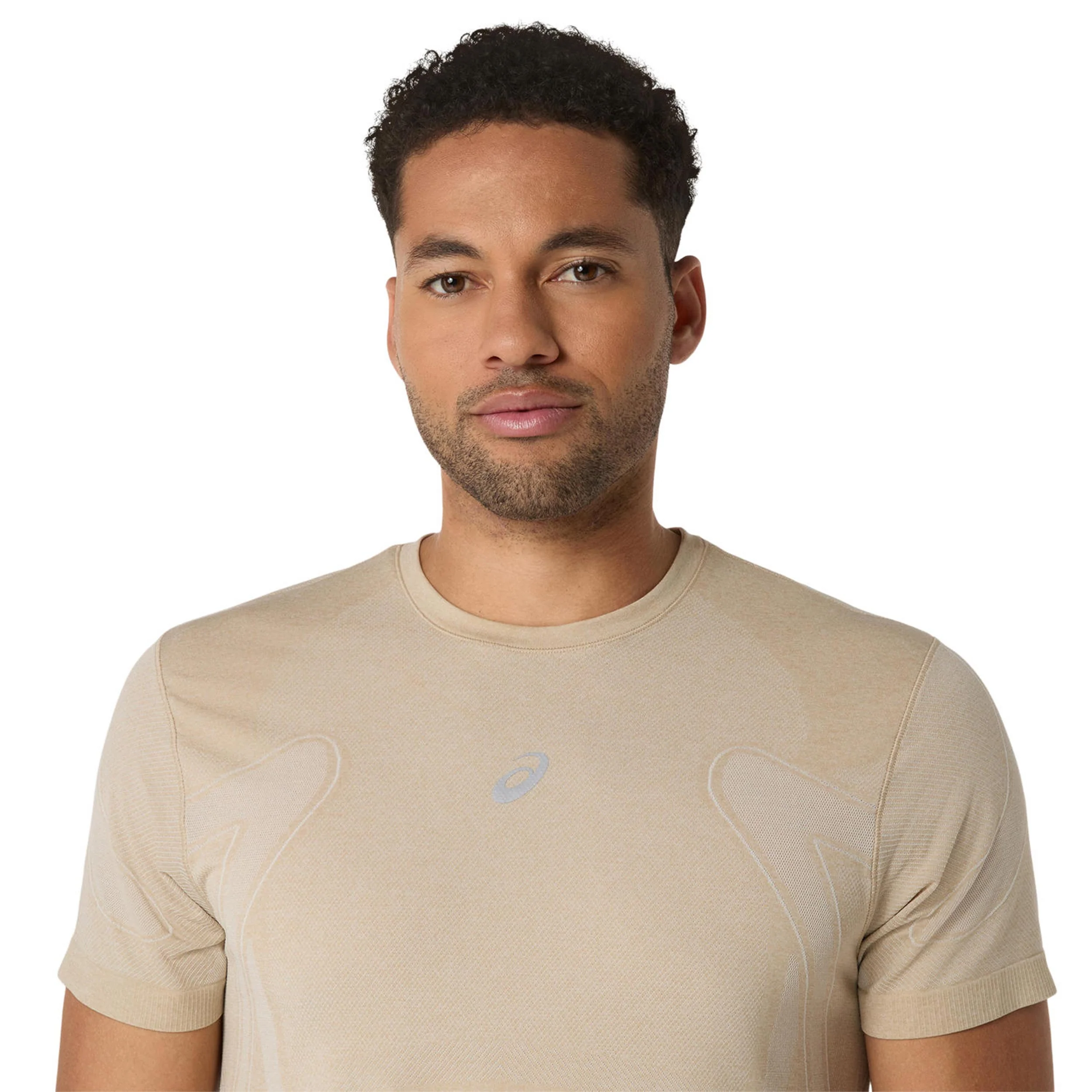 Road Seamless Laufshirt Herren-beige - Image 4