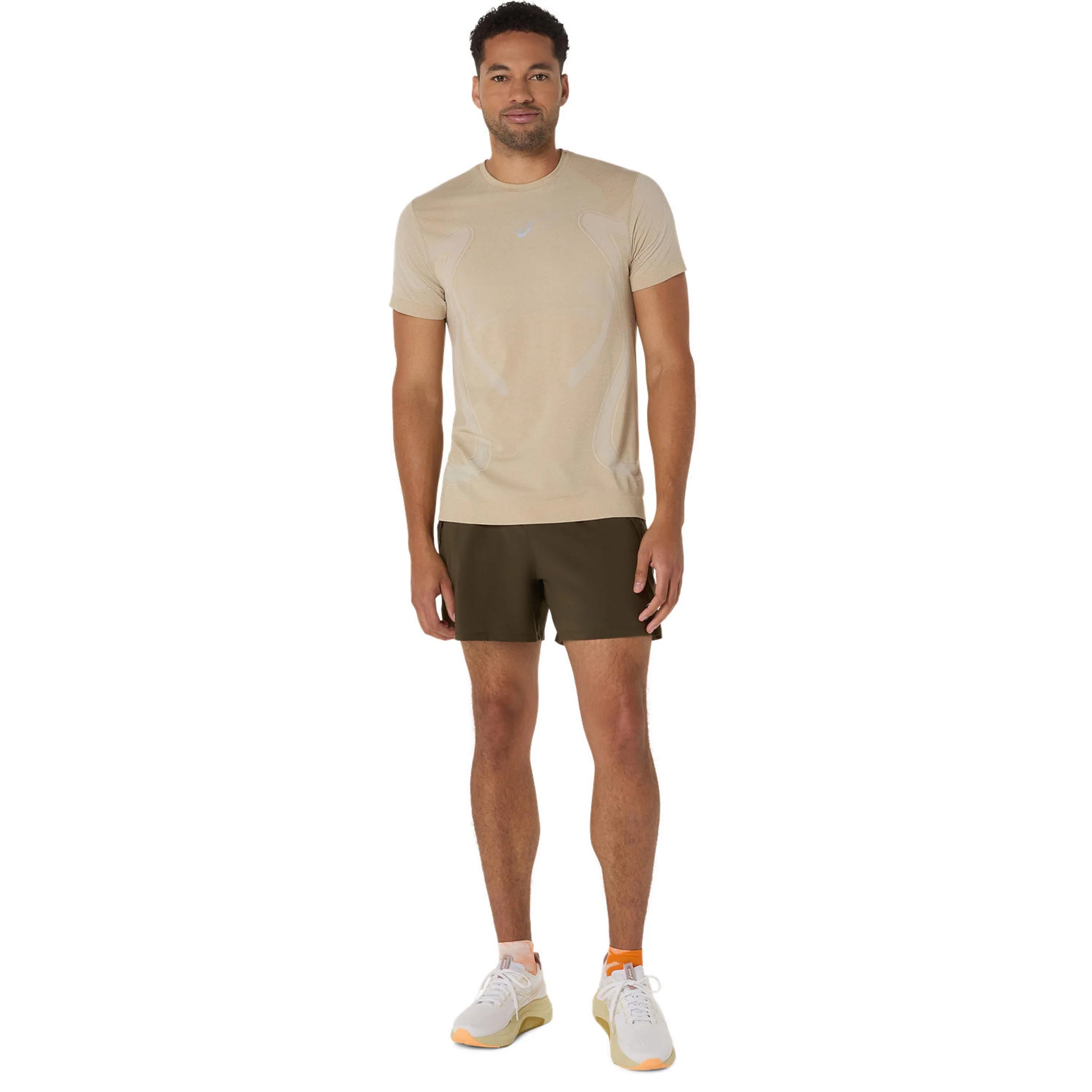 Road Seamless Laufshirt Herren-beige - Image 6