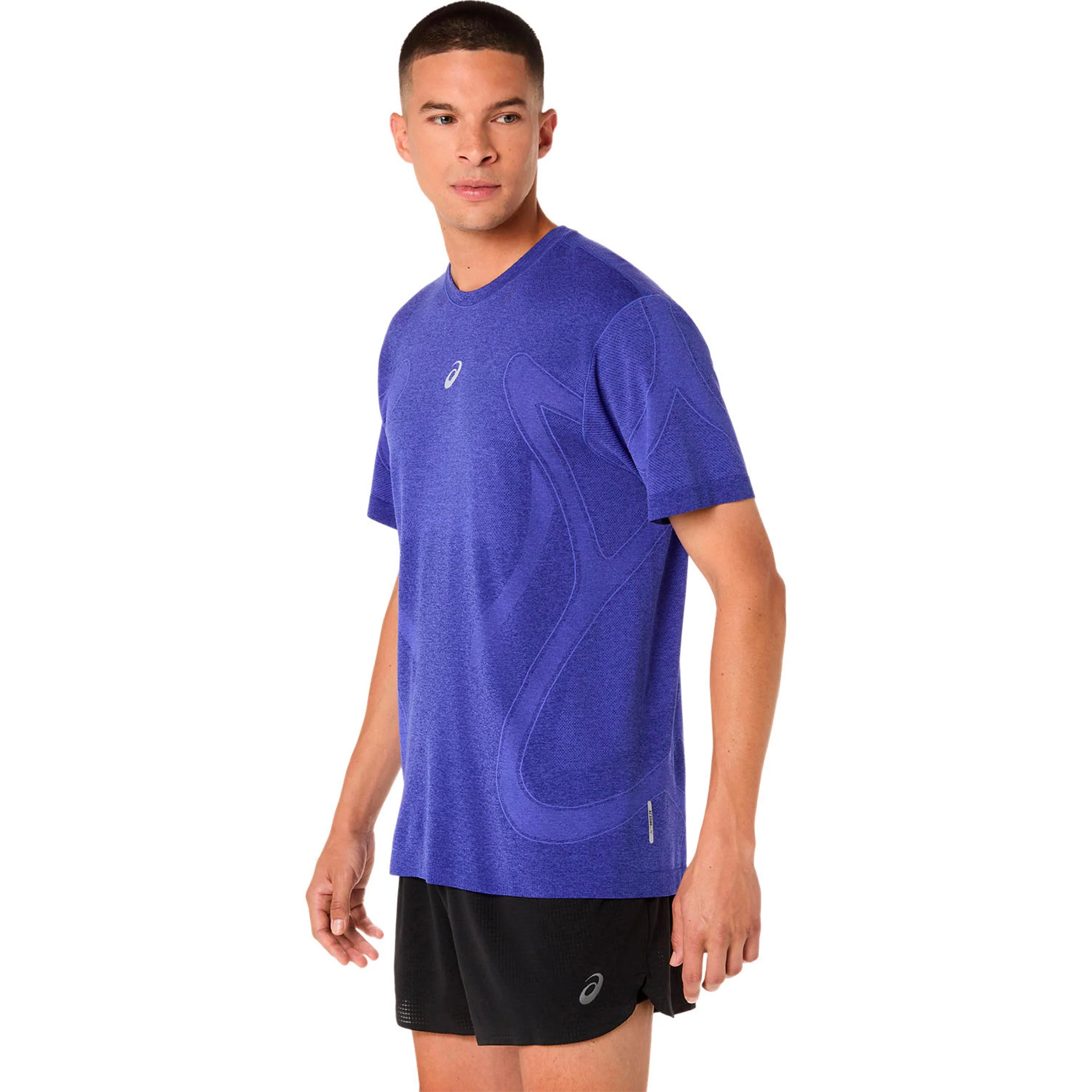 Road Seamless Laufshirt Herren-blau, lila - Image 2