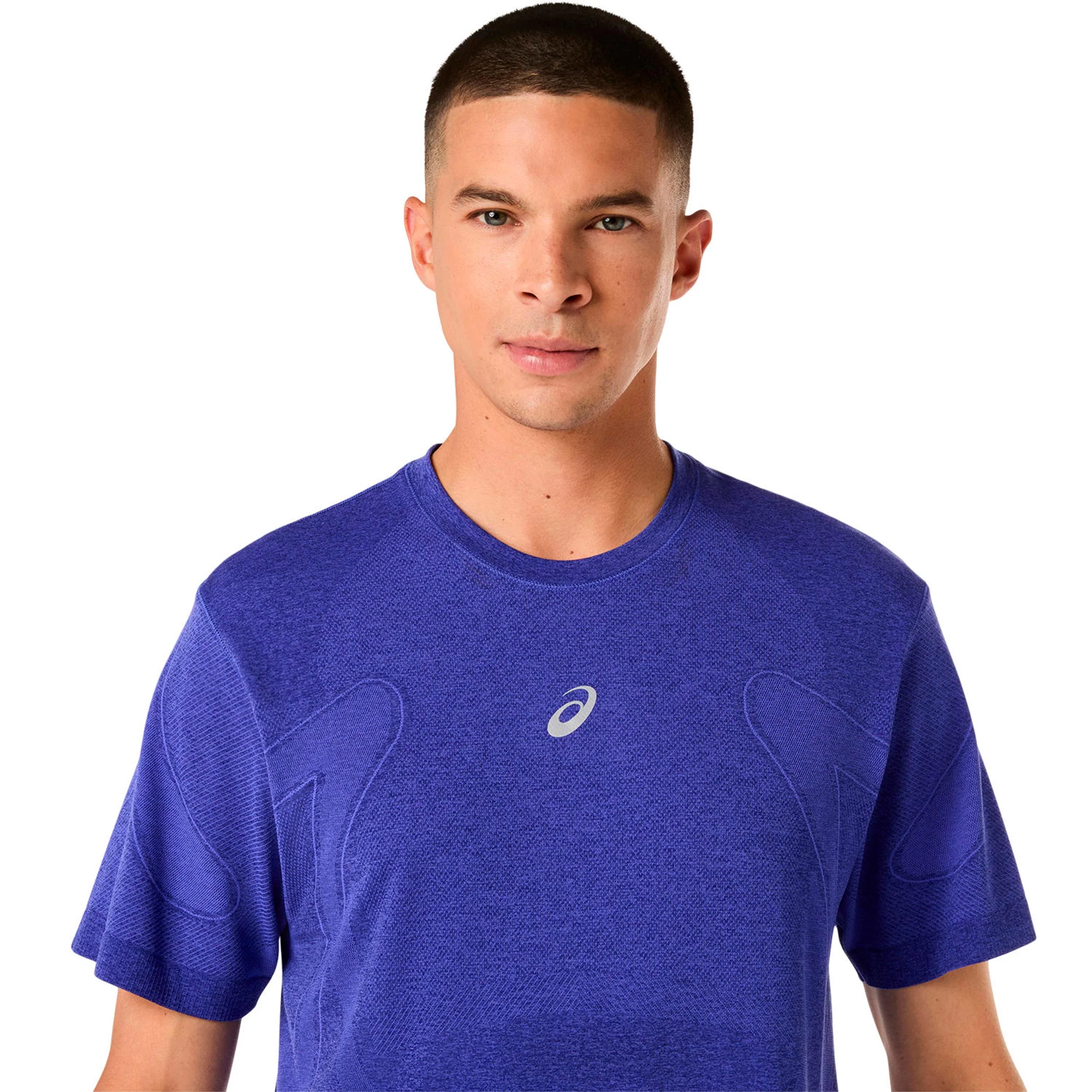 Road Seamless Laufshirt Herren-blau, lila - Image 4