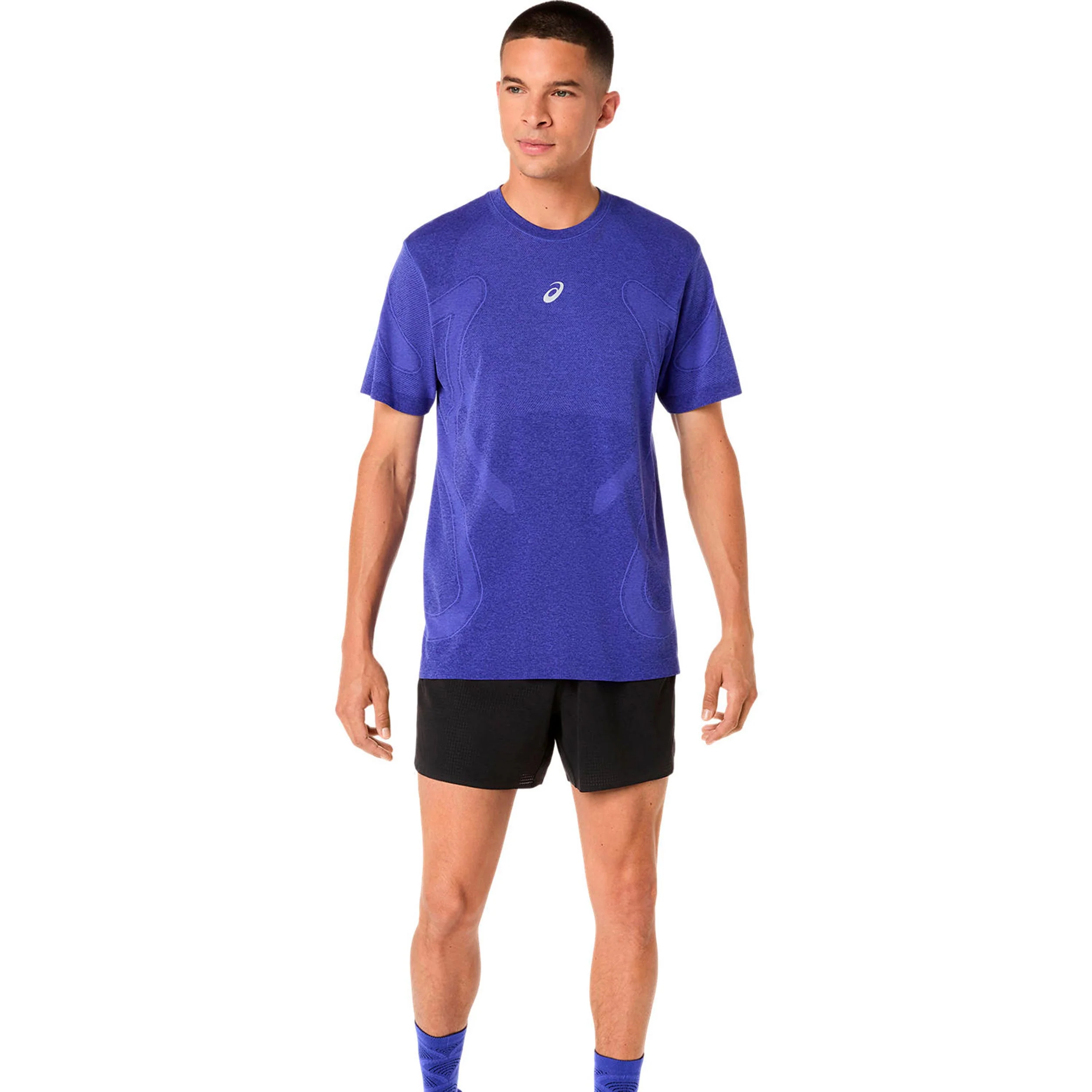 Road Seamless Laufshirt Herren-blau, lila - Image 8