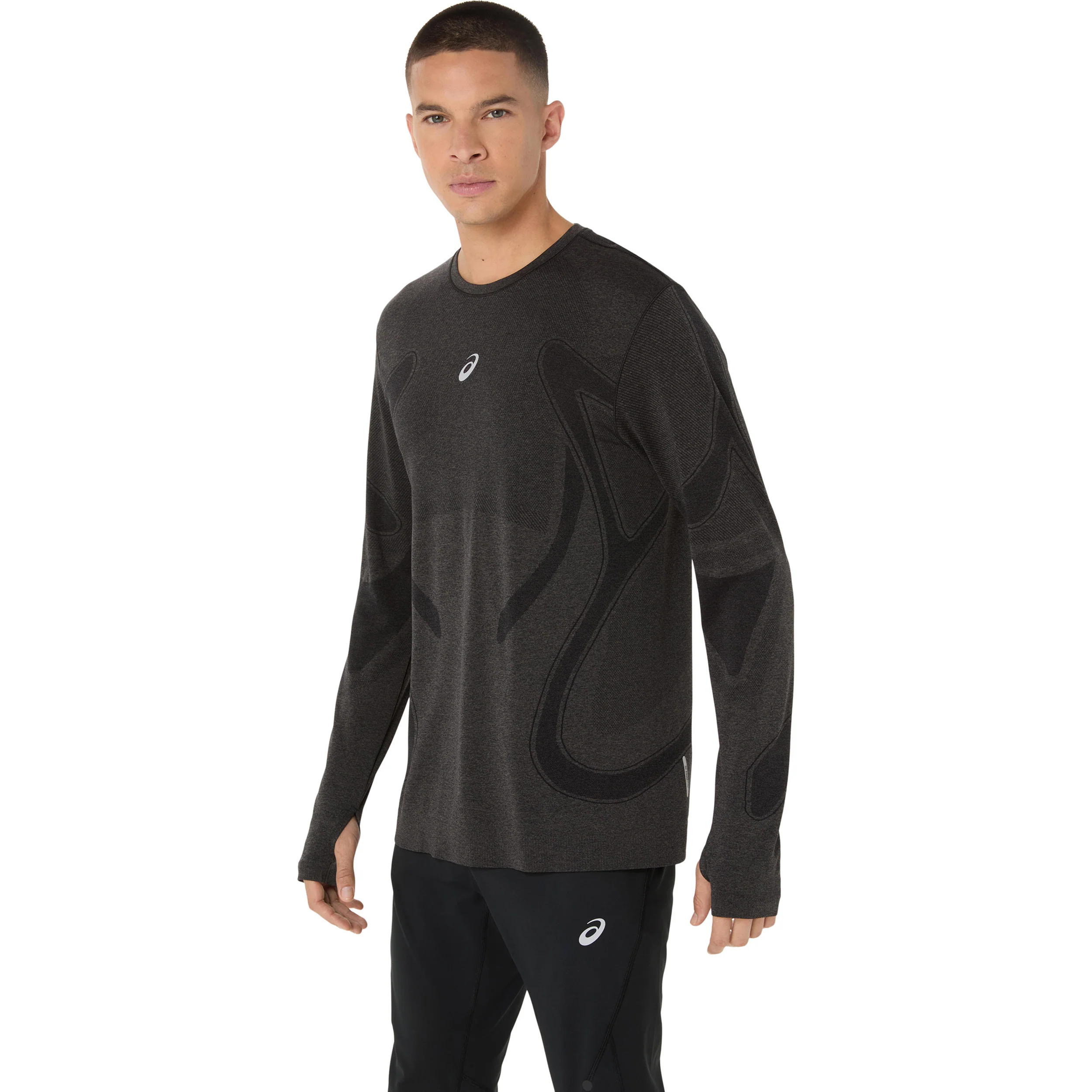 Road Seamless Laufshirt Herren-schwarz - Image 2
