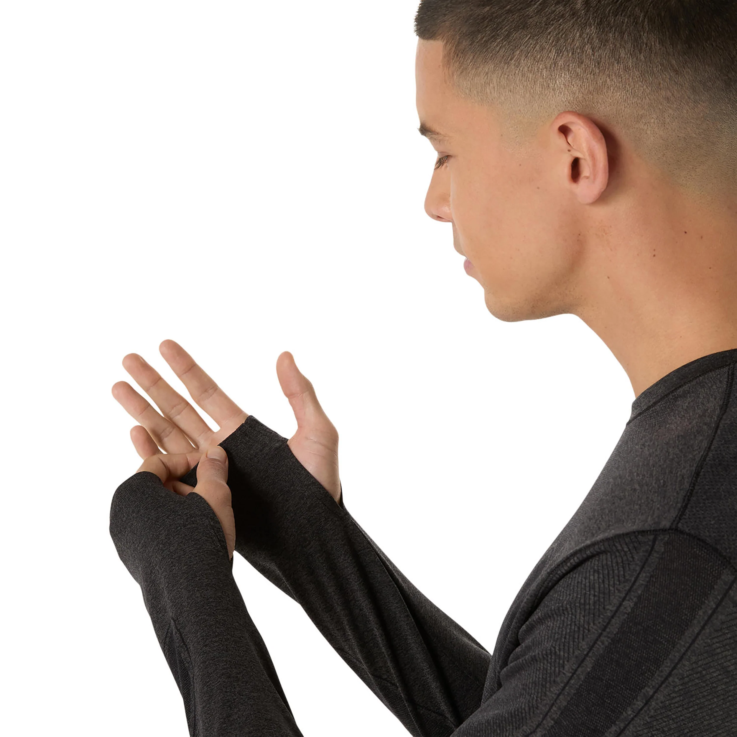 Road Seamless Laufshirt Herren-schwarz - Image 5