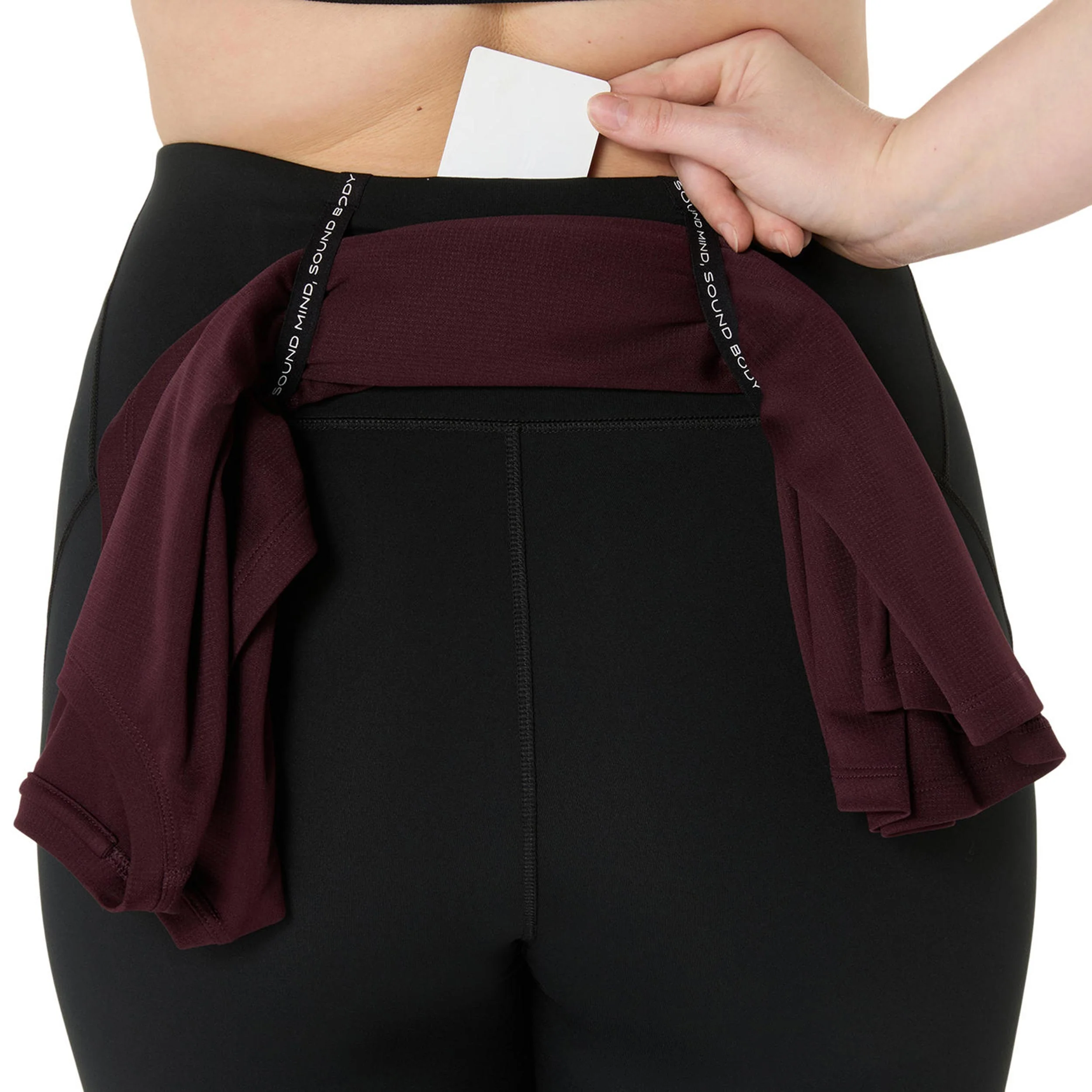 Road Winter High Waist Lauftight Damen-Schwarz - Image 6