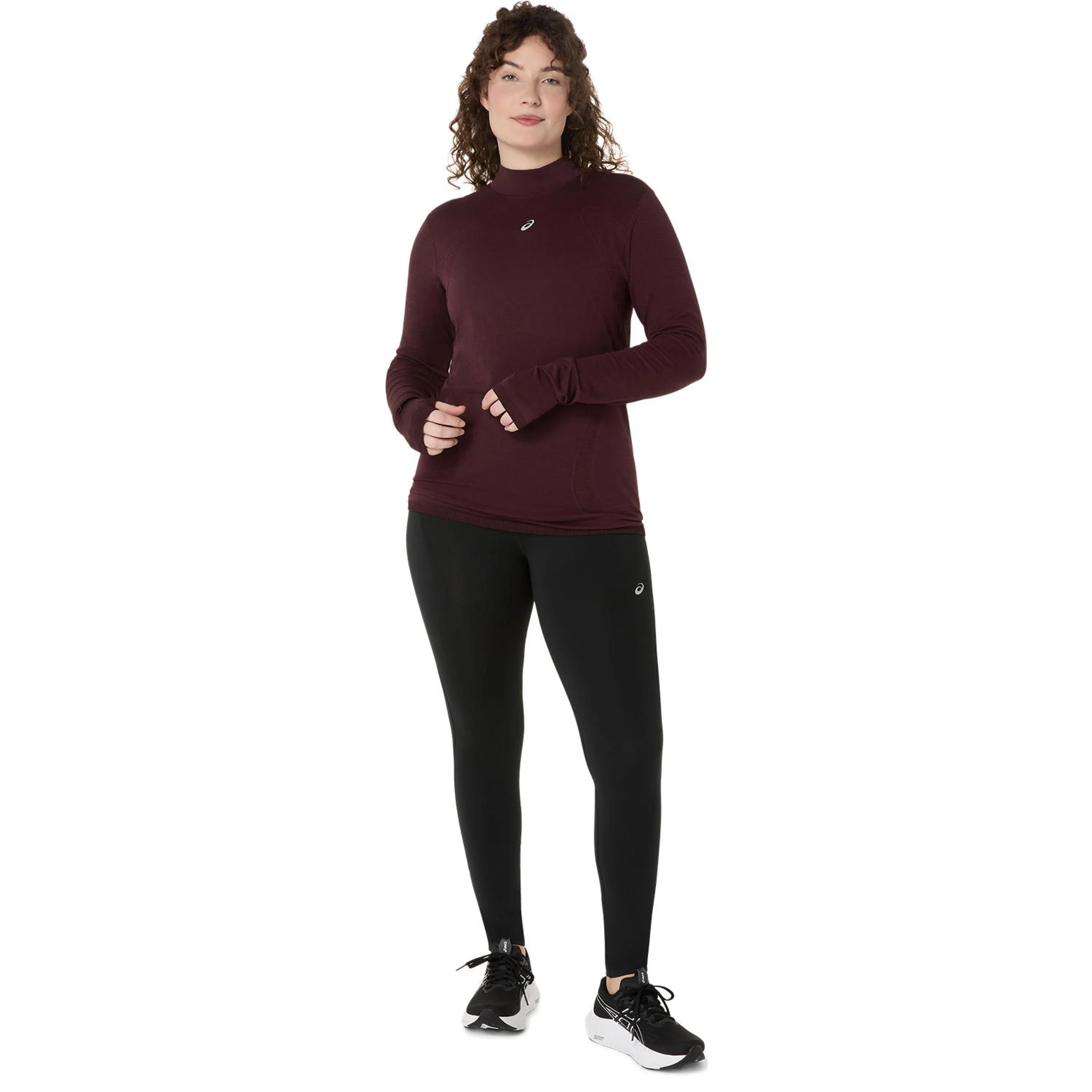 Road Winter High Waist Lauftight Damen-Schwarz - Image 7