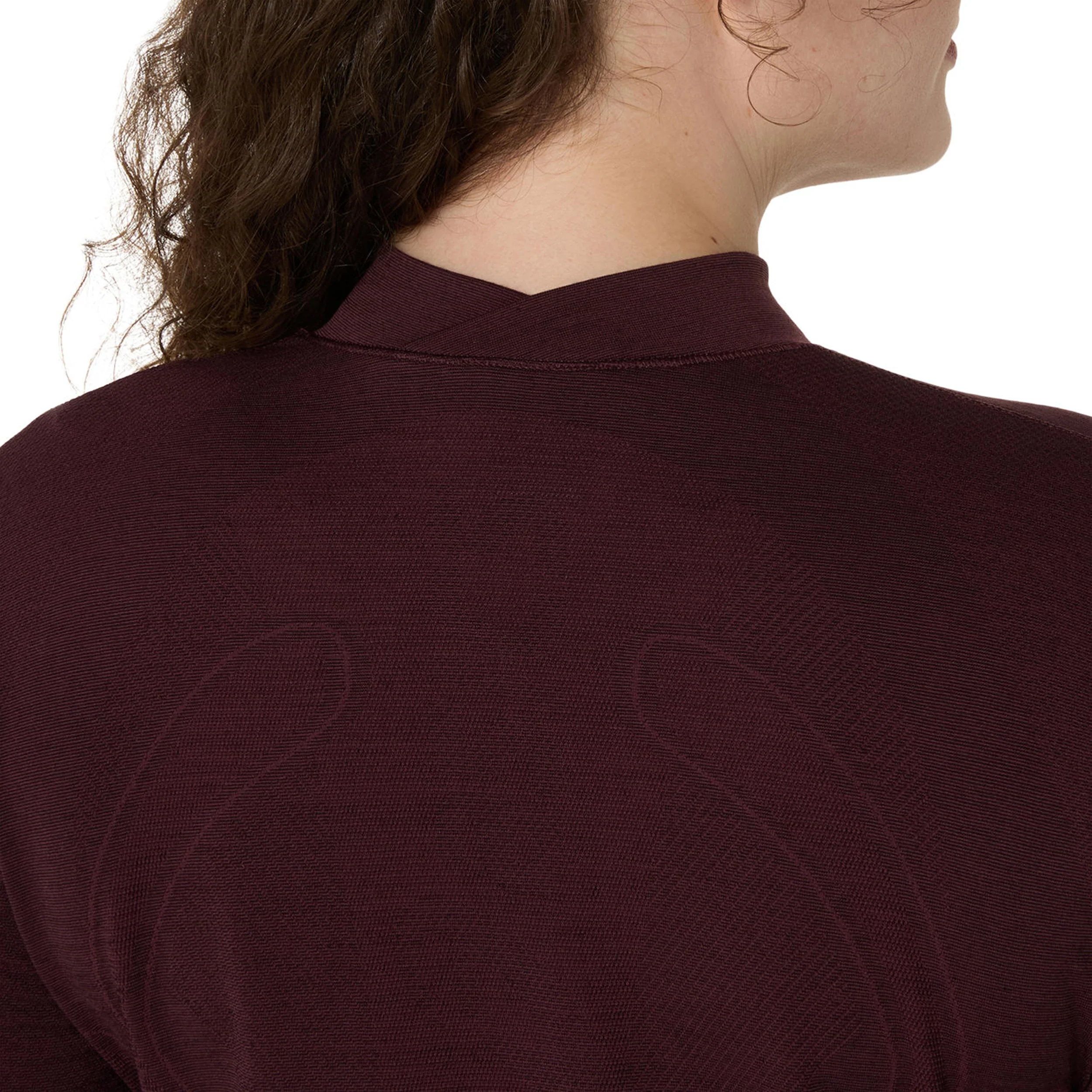Road Winter Seamless Laufshirt Damen-dunkelrot - Image 4