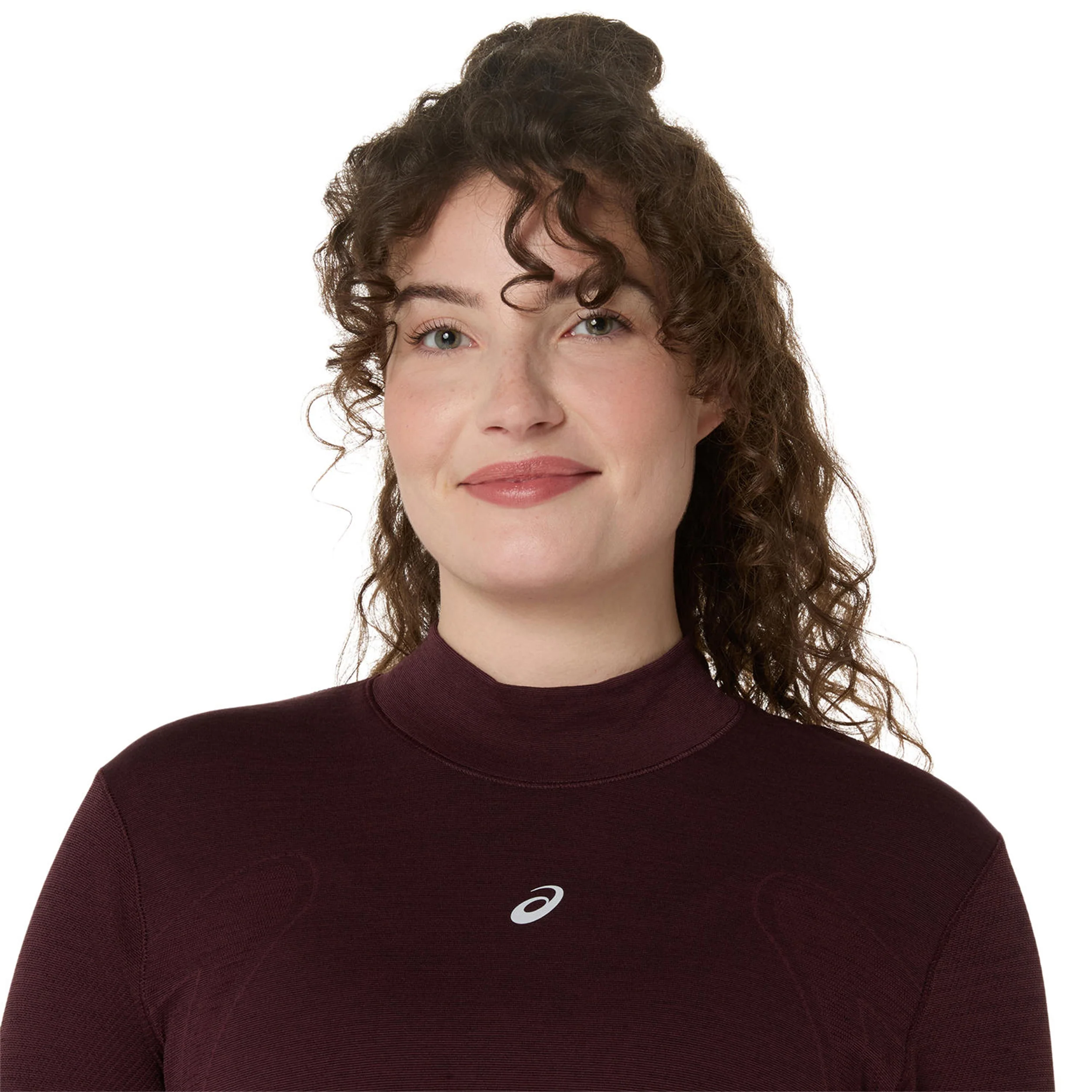 Road Winter Seamless Laufshirt Damen-dunkelrot - Image 6