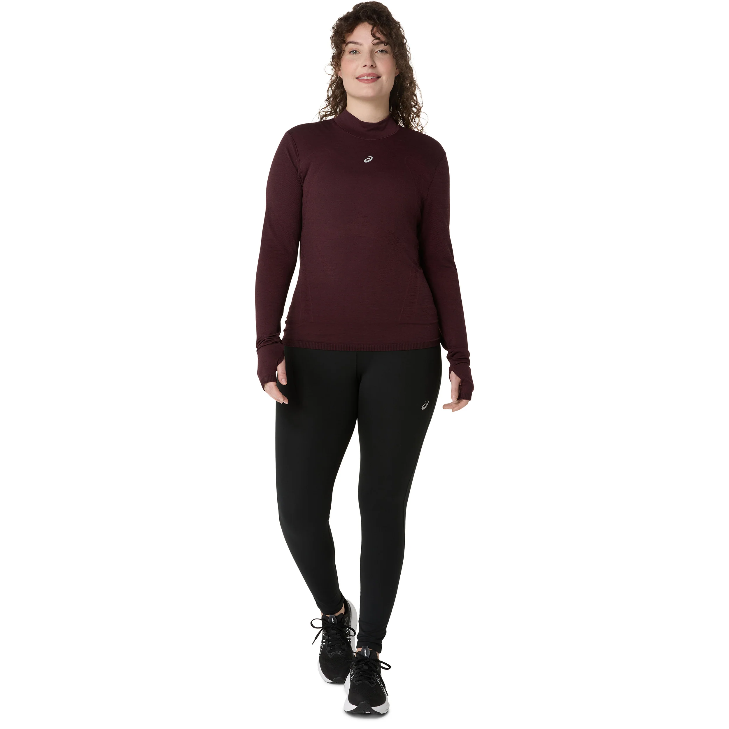 Road Winter Seamless Laufshirt Damen-dunkelrot - Image 7