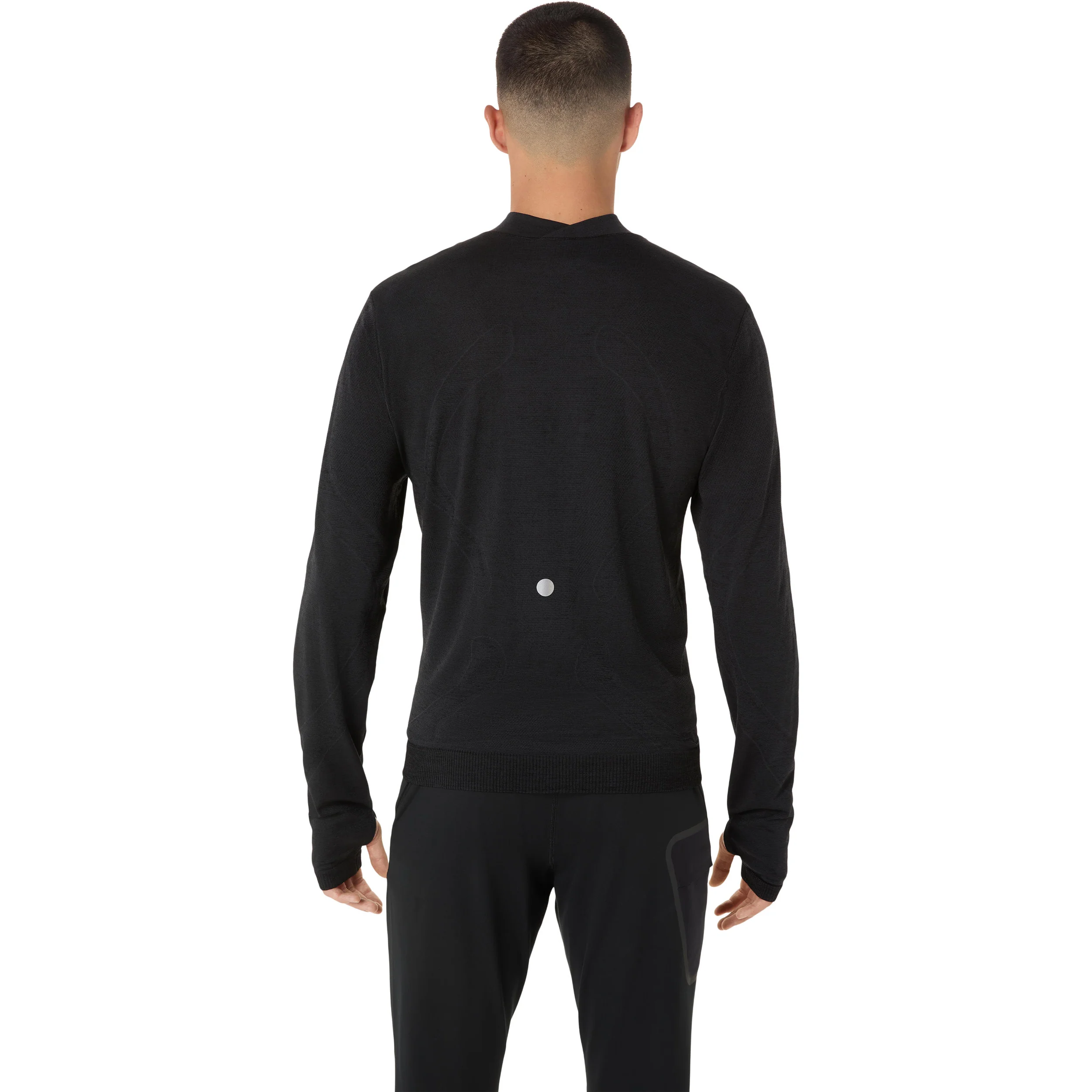 Road Winter Seamless Laufshirt Herren-schwarz - Image 3