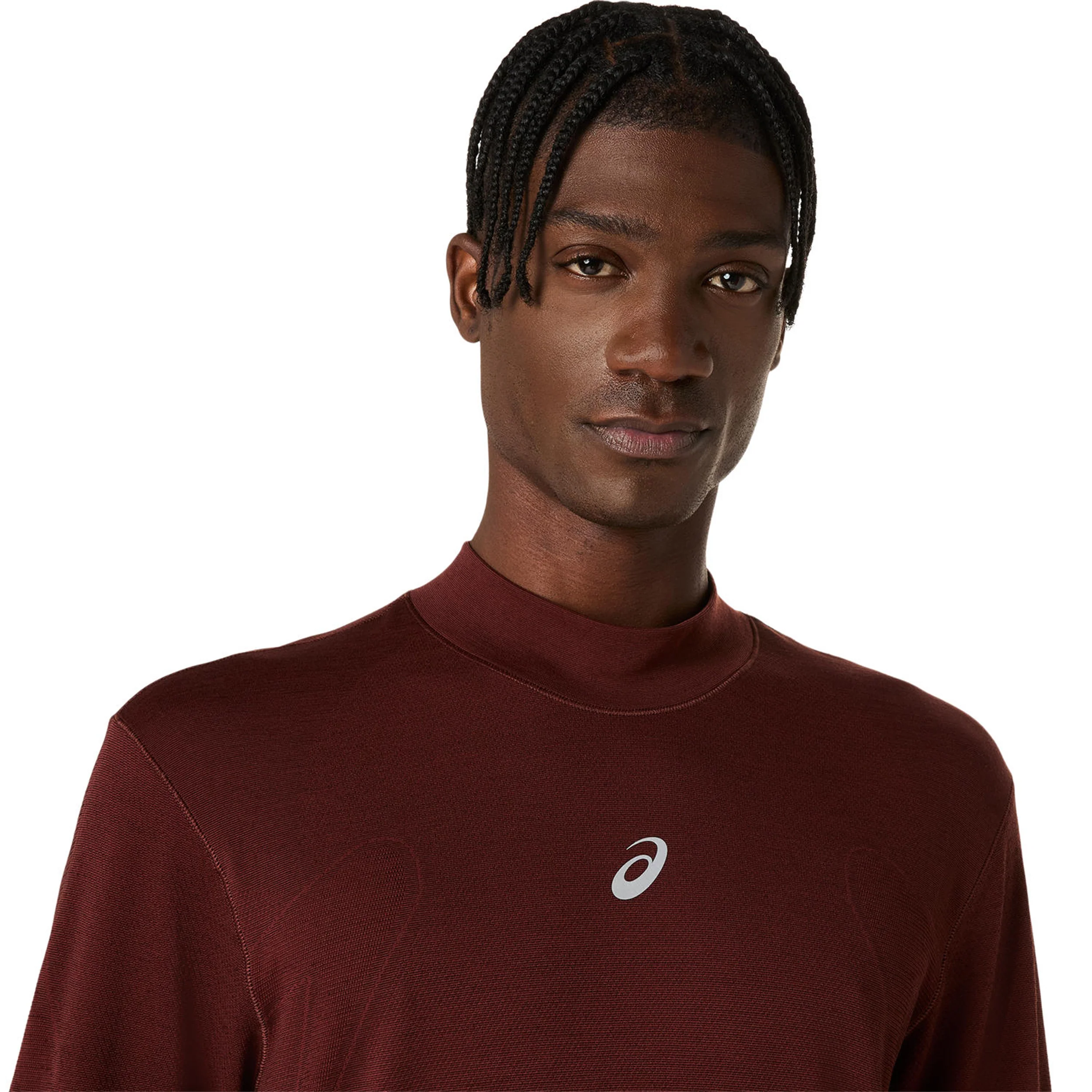 Road Winter Seamless Laufshirt Herren-weinrot - Image 4
