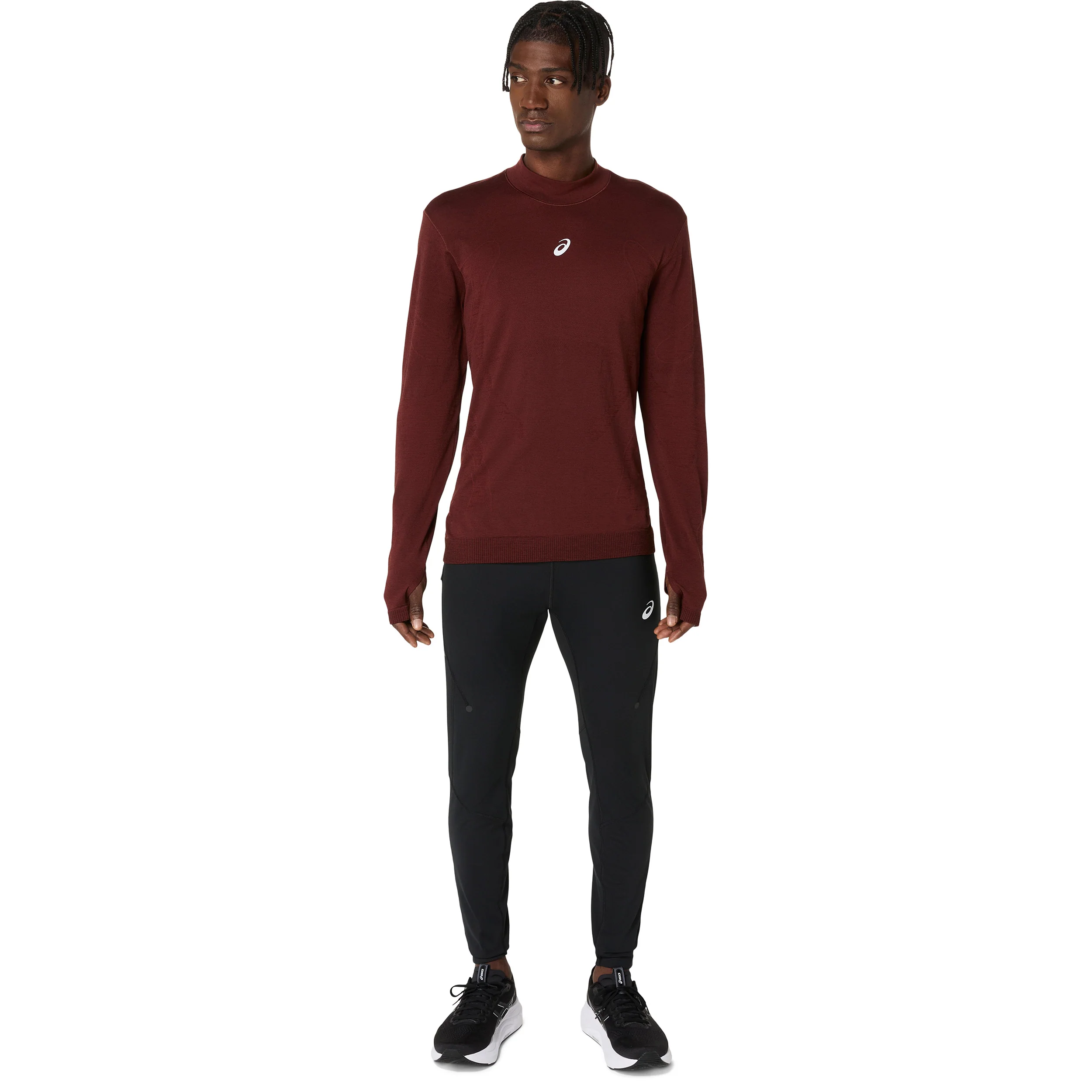 Road Winter Seamless Laufshirt Herren-weinrot - Image 7