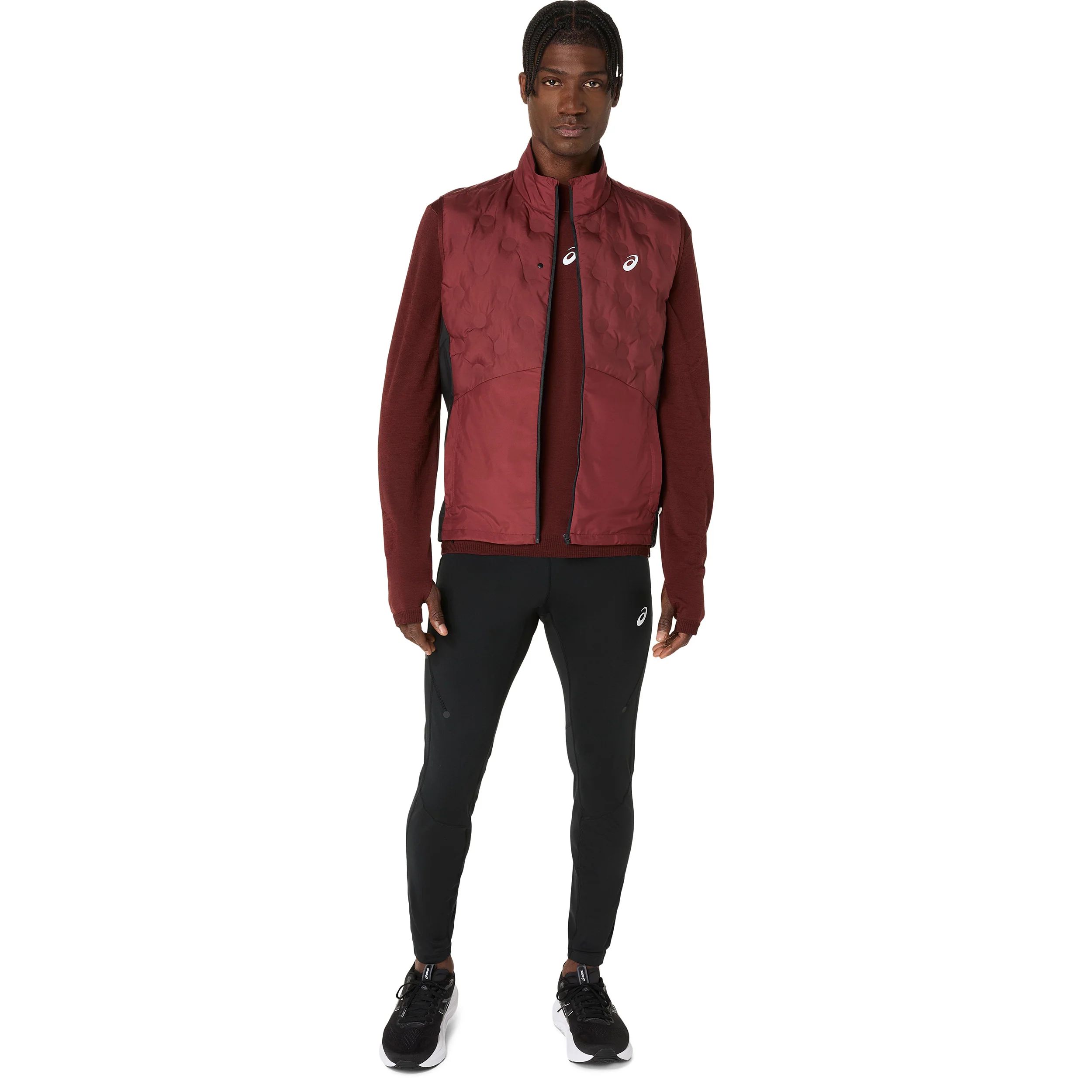 Road Winter Seamless Laufshirt Herren-weinrot - Image 8
