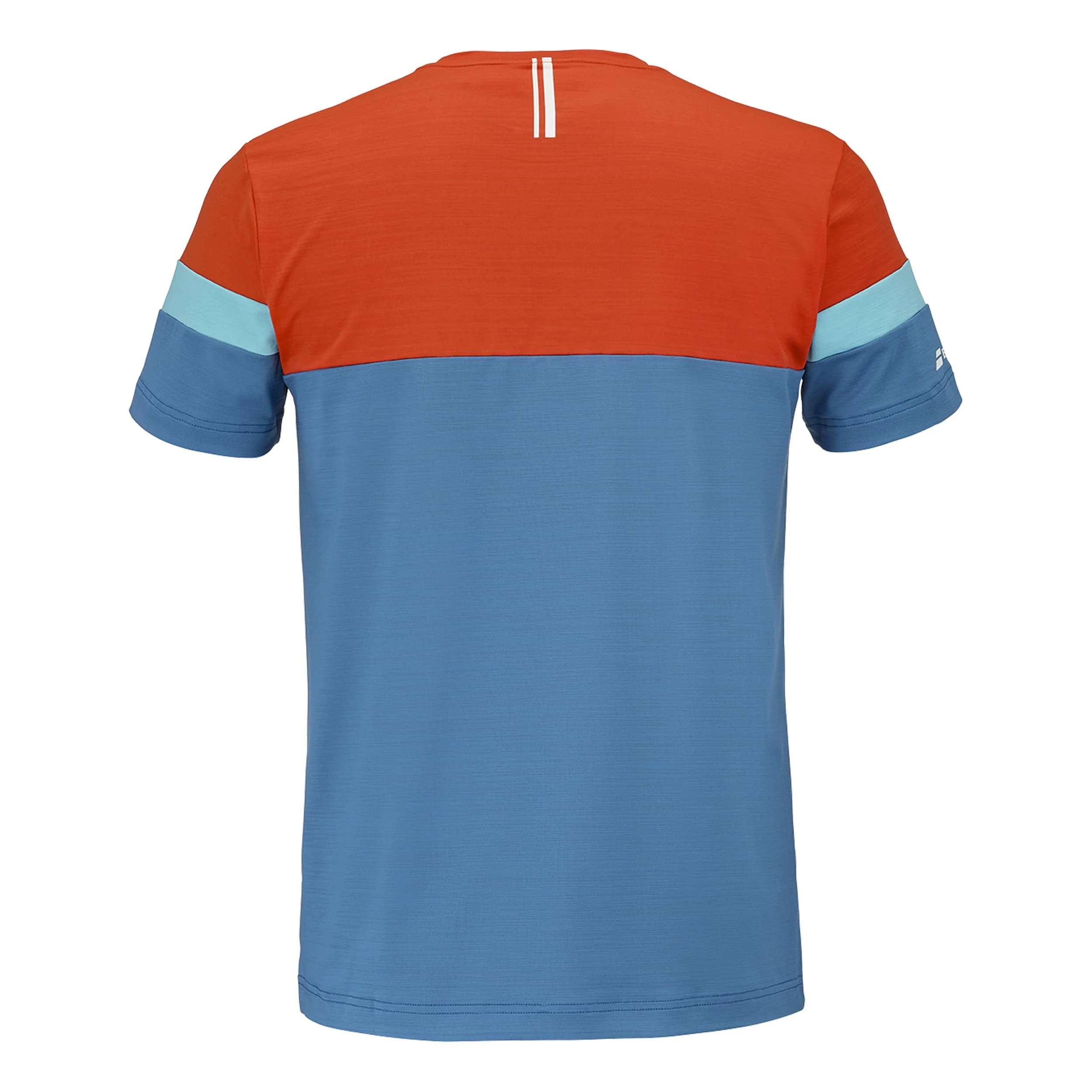 Crew Neck T-Shirt Herren - dunkelblau, orange - Image 3