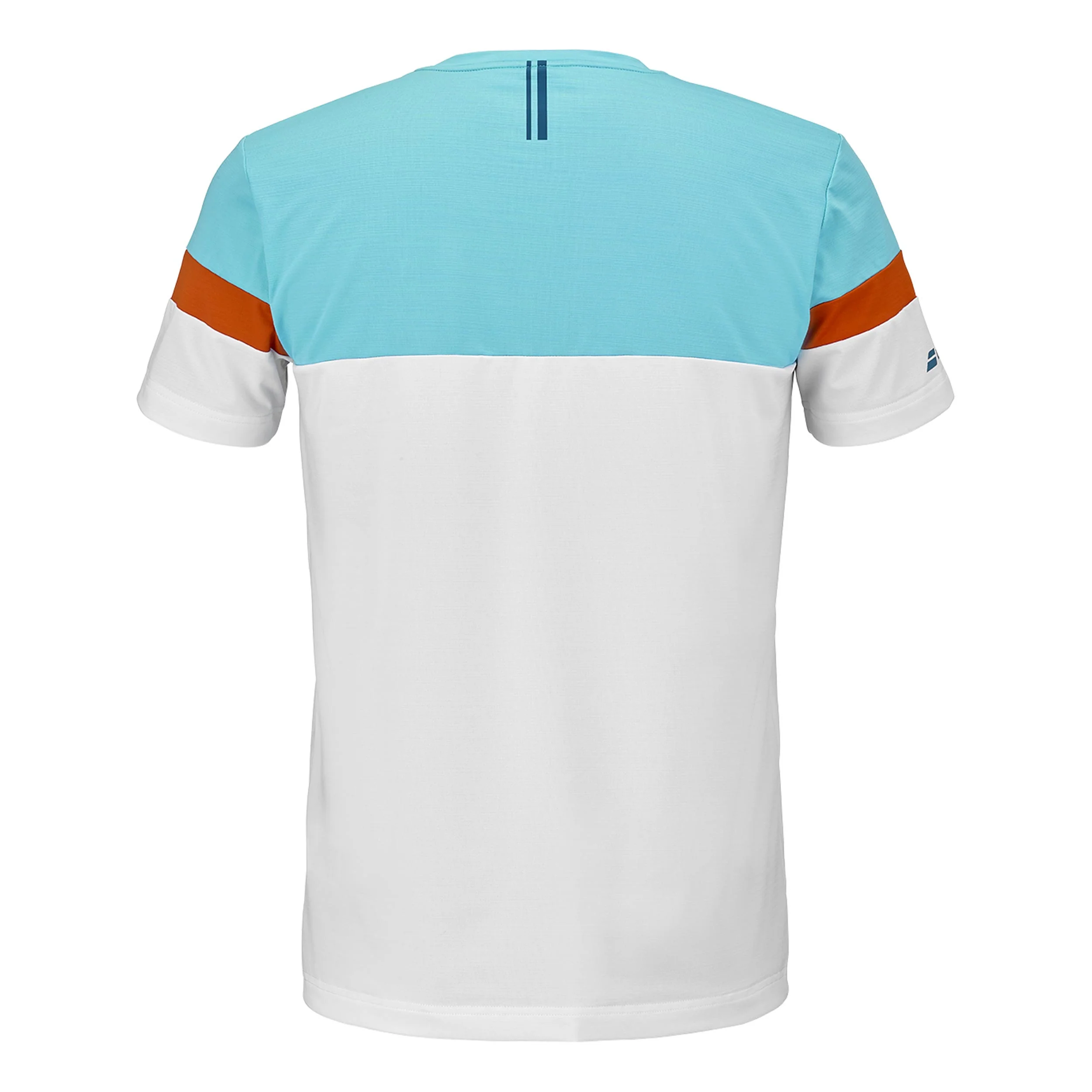 Crew Neck T-Shirt Herren - weiß, orange - Image 3