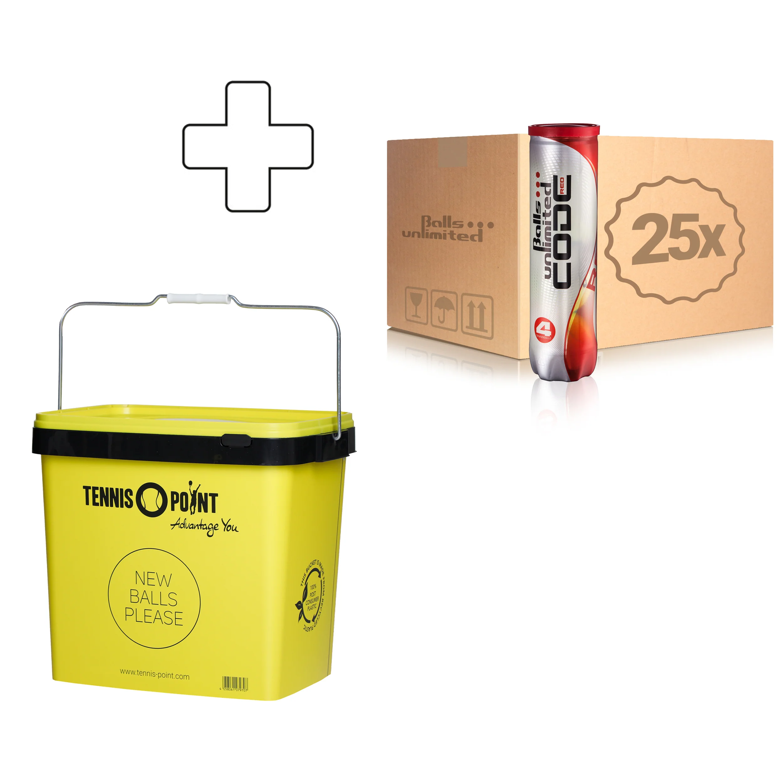 25x 4er Dose Code Red plus Balleimer