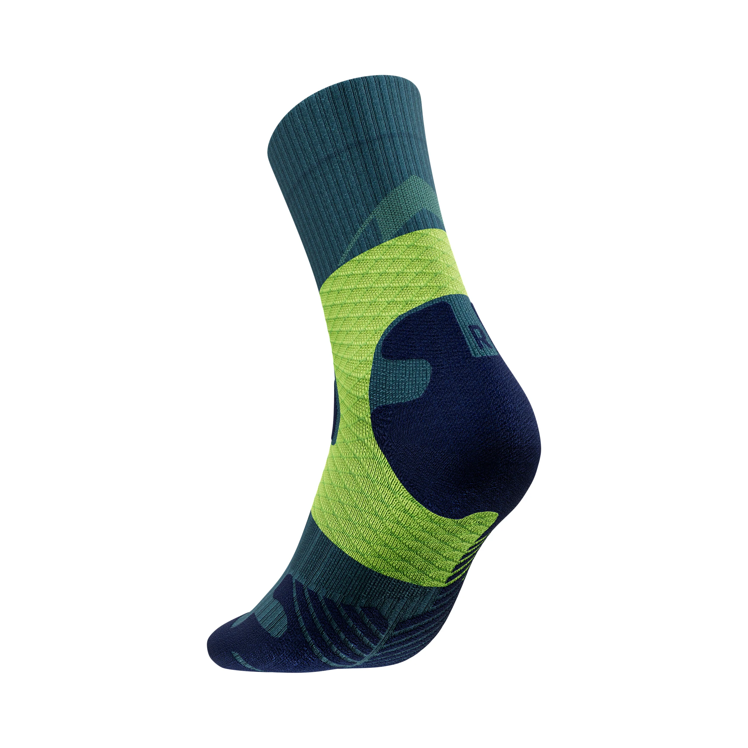 Trail Run Mid Cut Laufsocken Damen-Türkis - Image 2