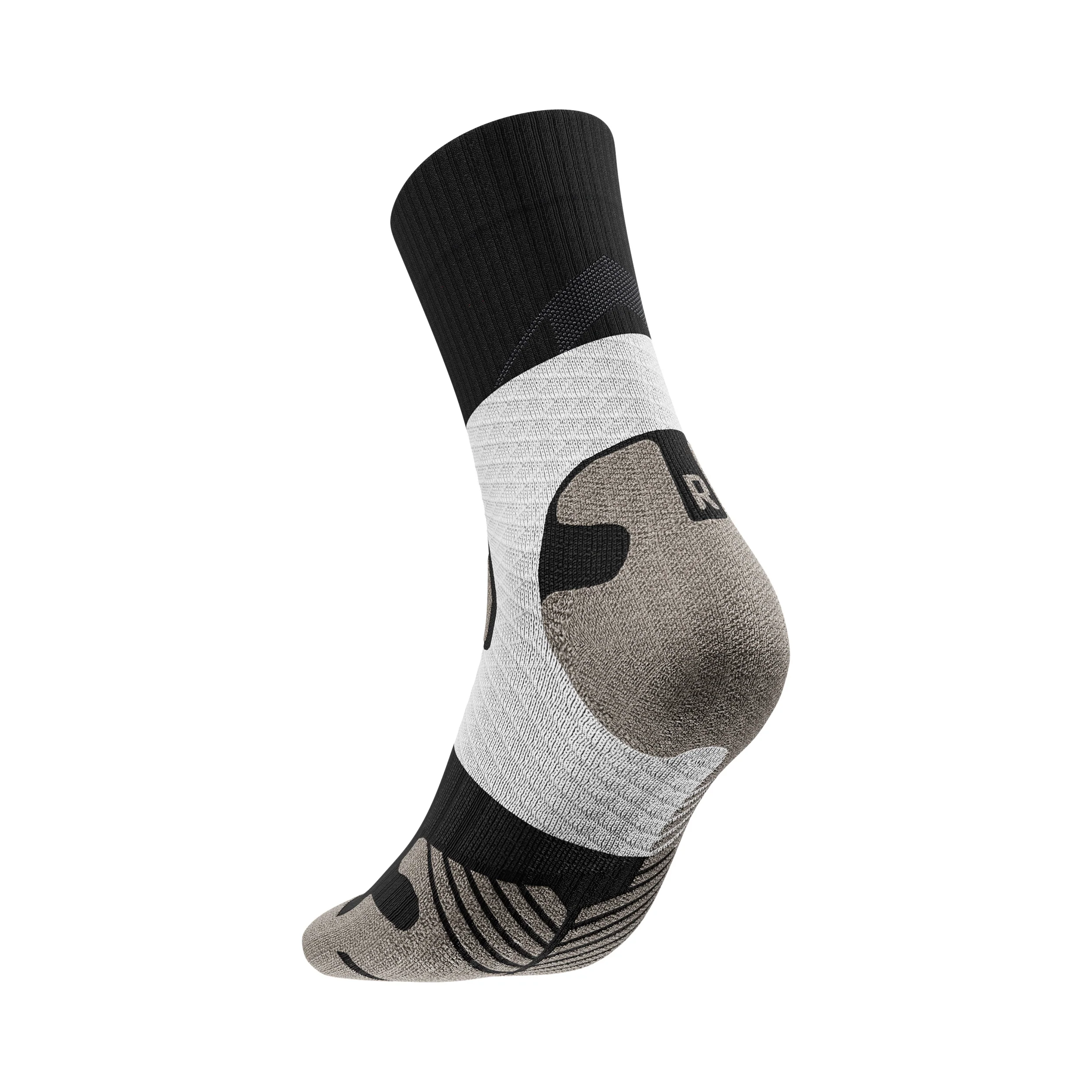 Trail Run Mid Cut Laufsocken Herren-Schwarz - Image 2