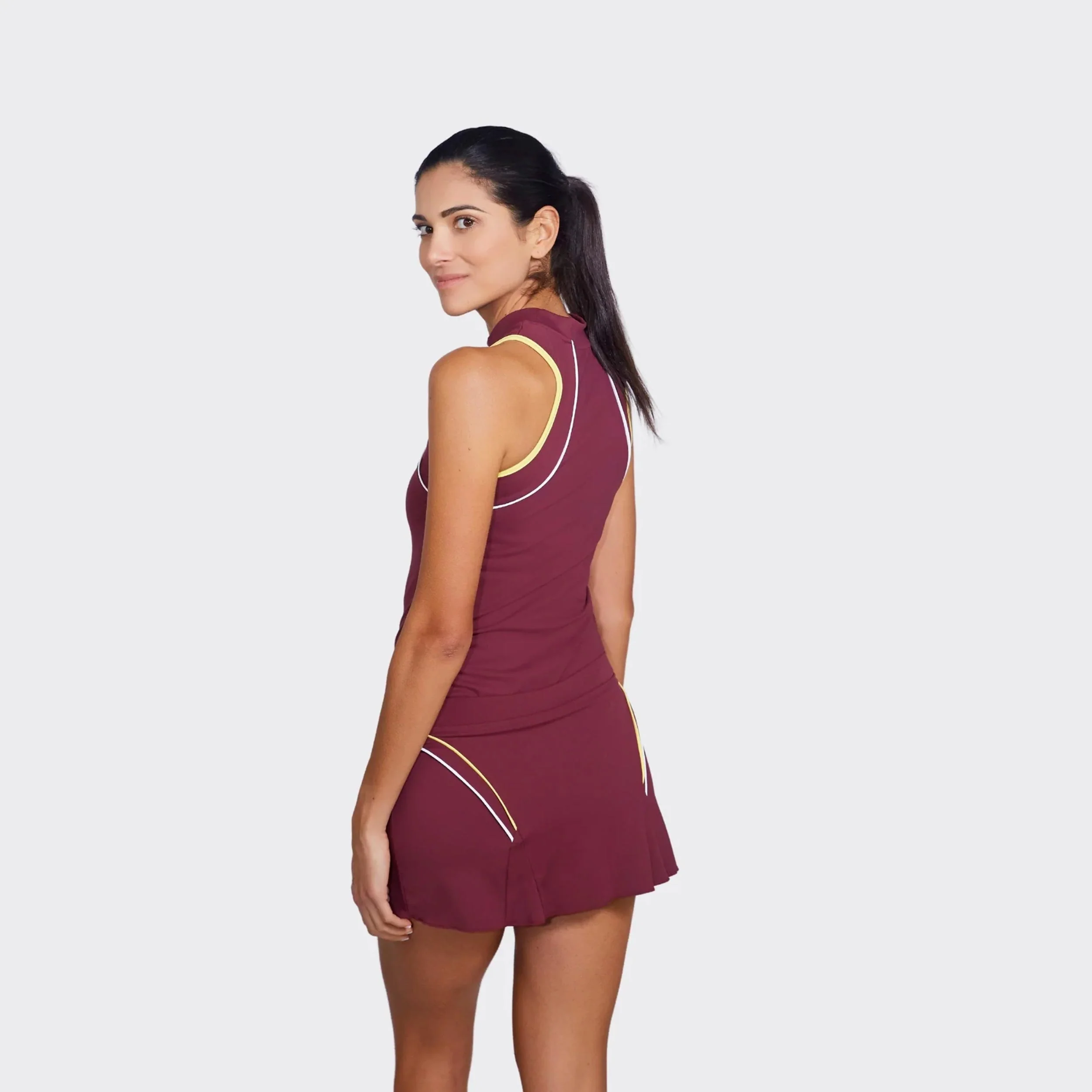 Gaia Tank-Top Damen-dunkelrot - Image 3