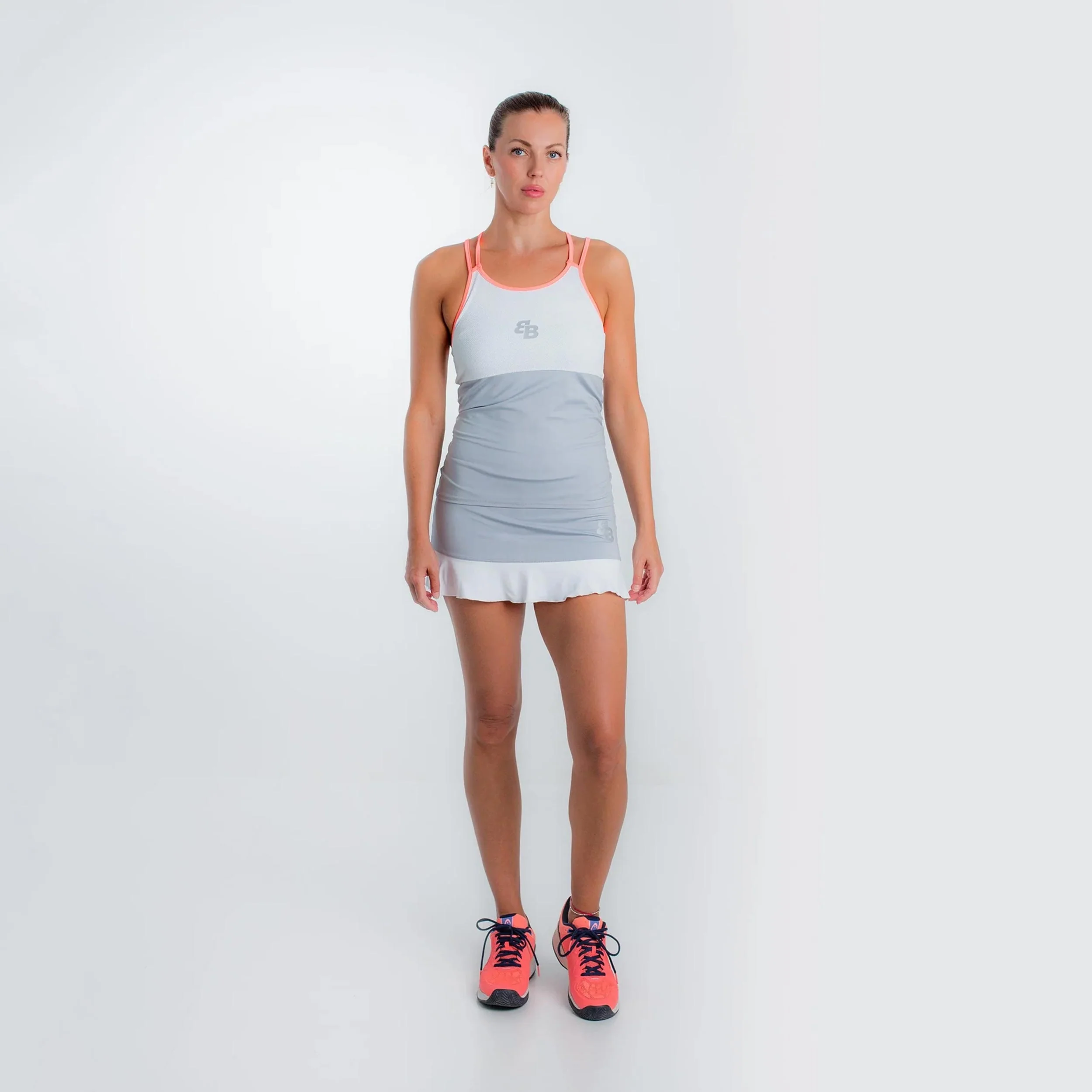 Kyoto Tank-Top Damen-Grau,Weiß - Image 6