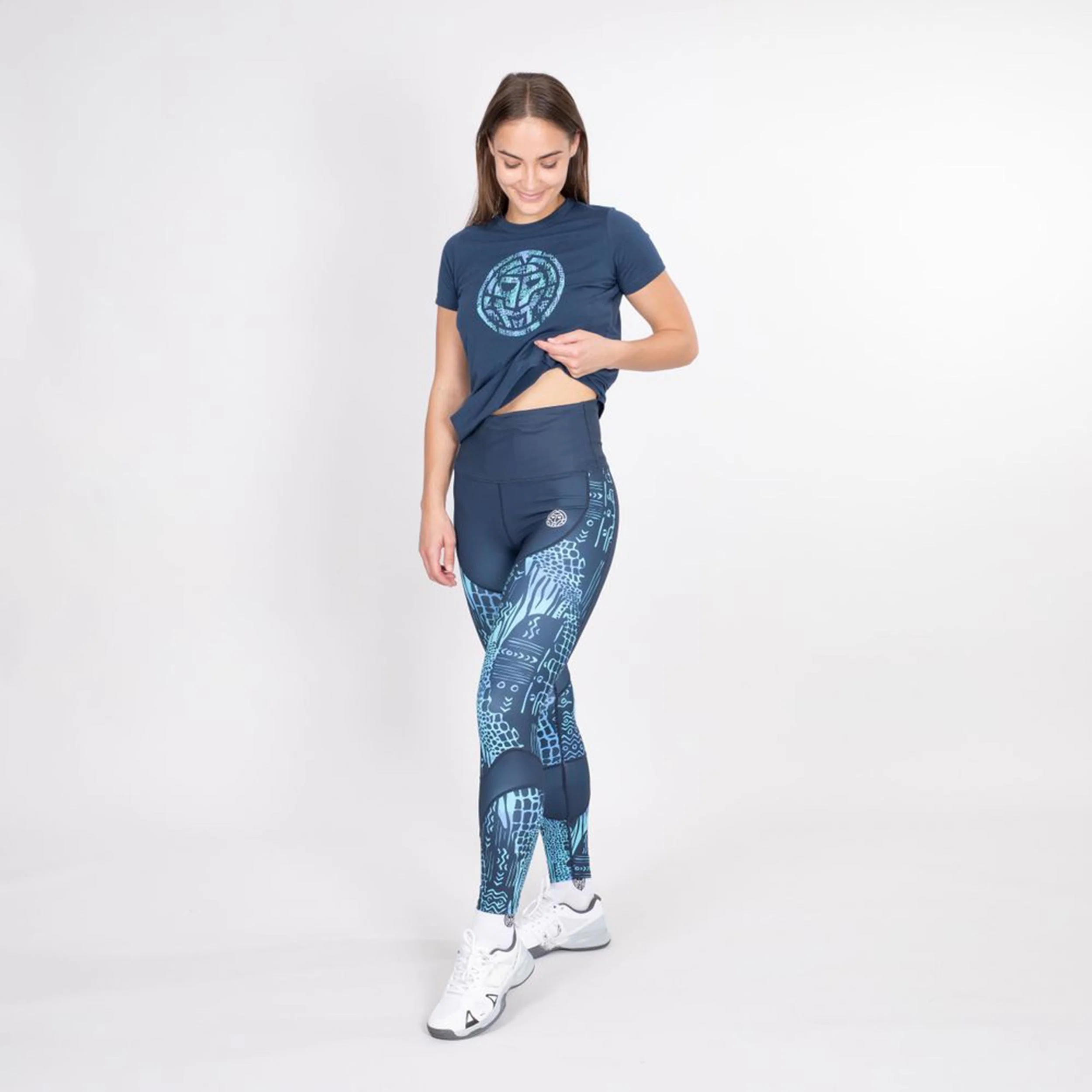 Abiba Tech Mesh Tight Damen-Dunkelblau,Hellblau - Image 5