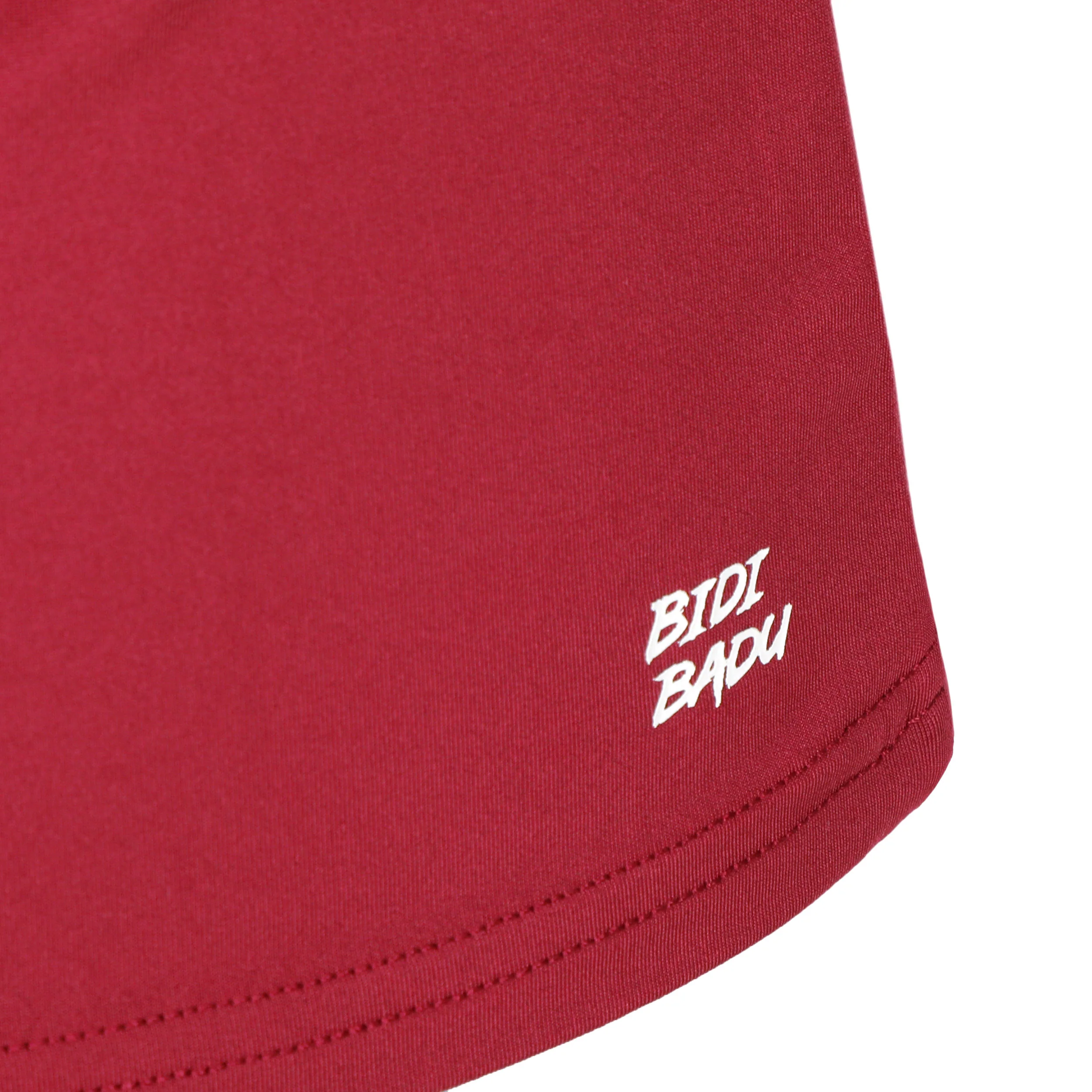 Bubble V-Neck T-Shirt Damen-Rot - Image 4