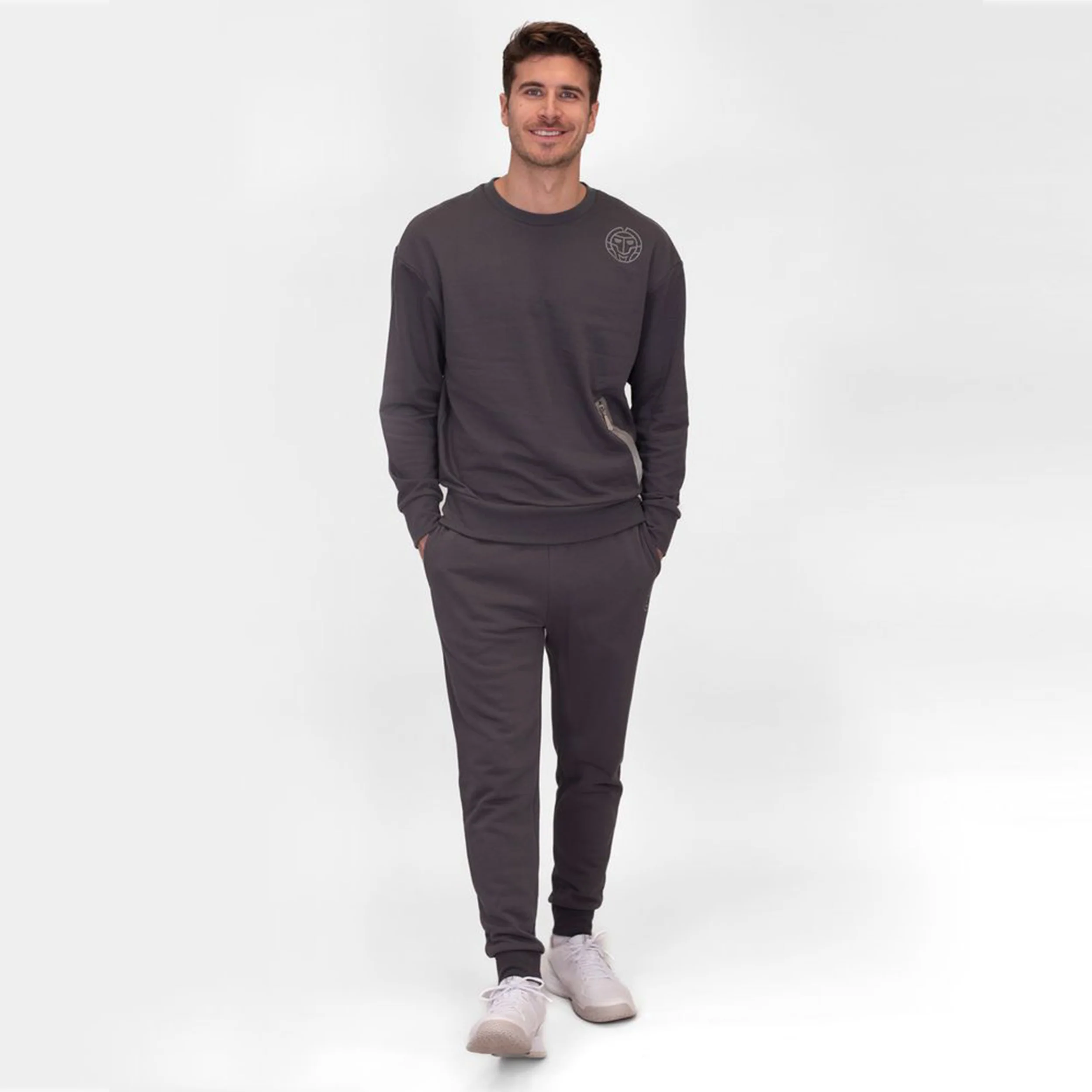 Chill Wide Leg Trainingshose Herren-Grau - Image 5