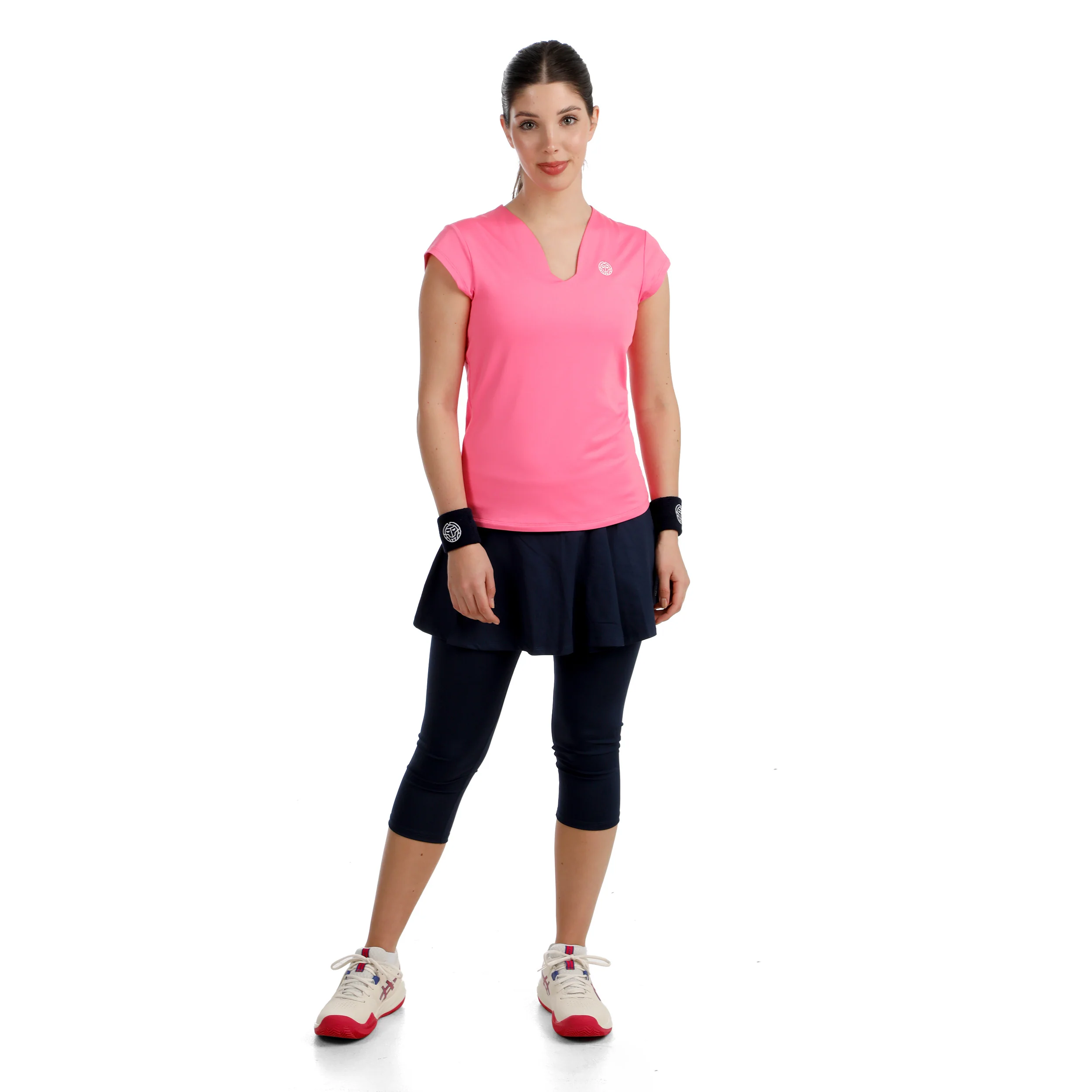 Crew 2.0 V-Neck T-Shirt Damen-pink