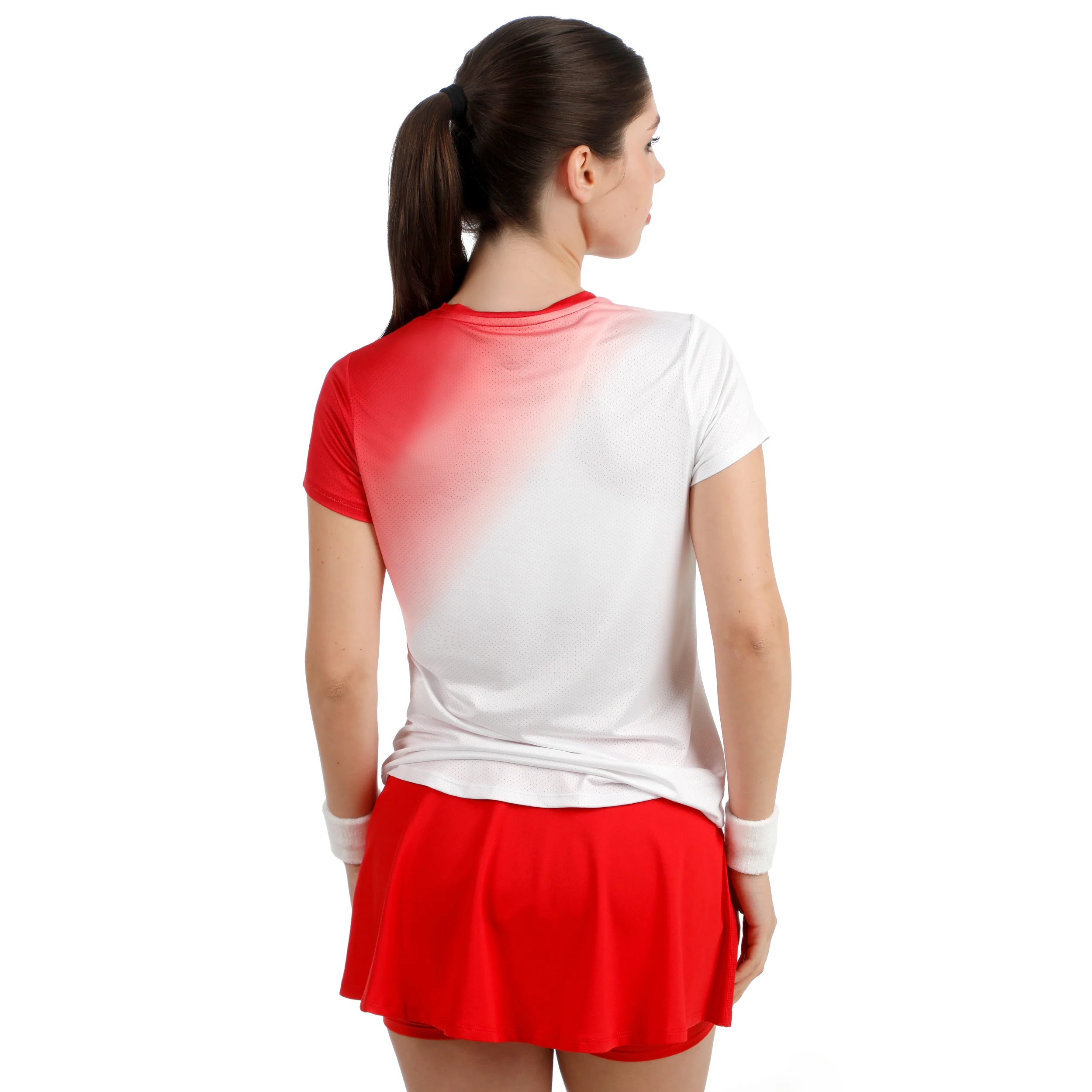 Crew Fade 2.0 T-Shirt Damen-rot, weiß - Image 2