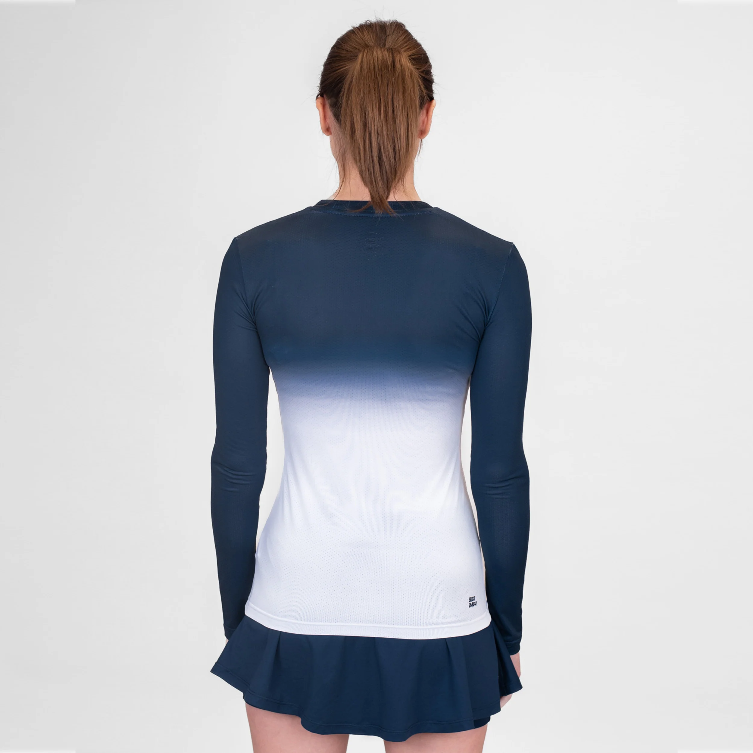 Crew Gradiant Longsleeve Damen-Dunkelblau,Weiß - Image 6