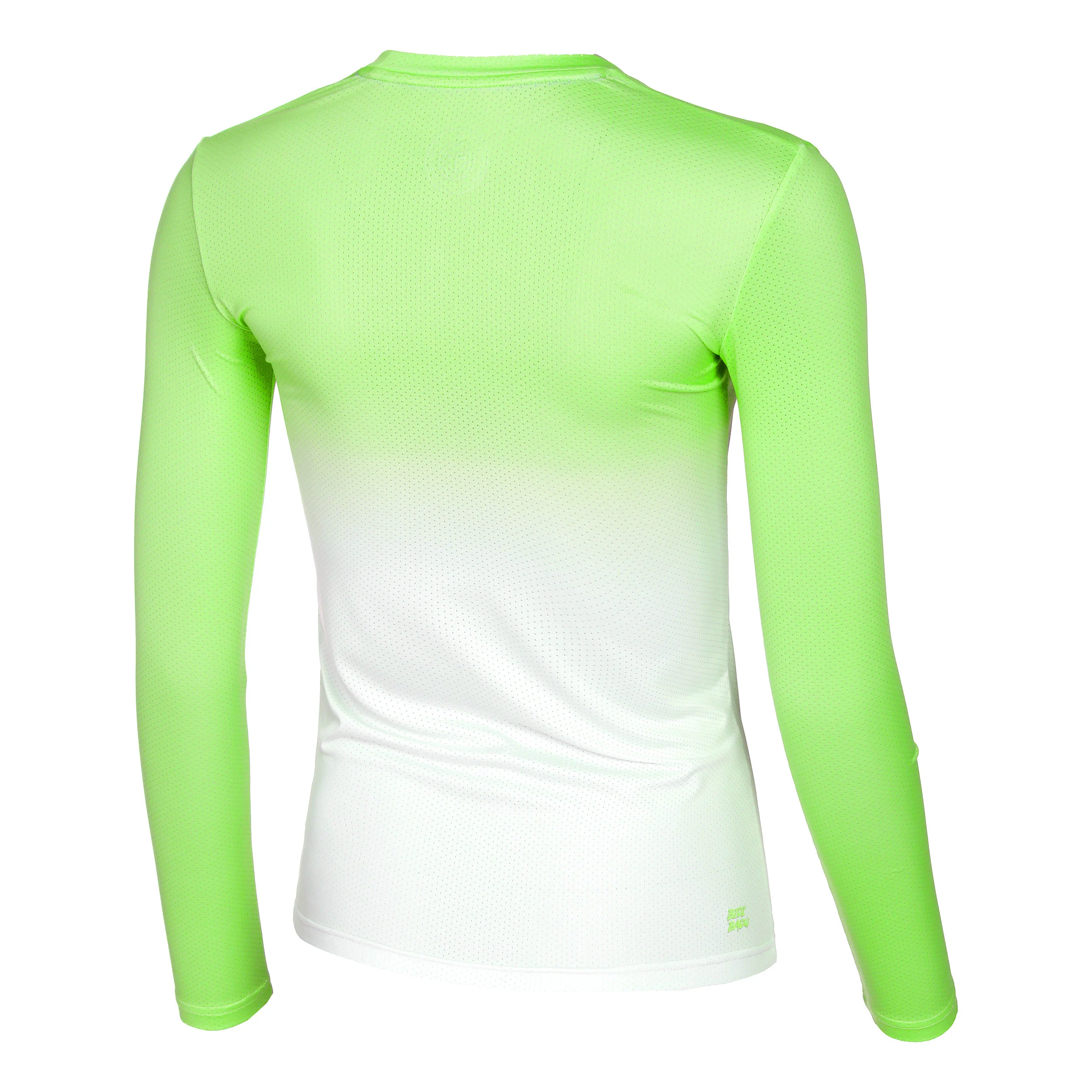 Crew Gradiant Longsleeve Damen-Neongrün,Weiß - Image 2