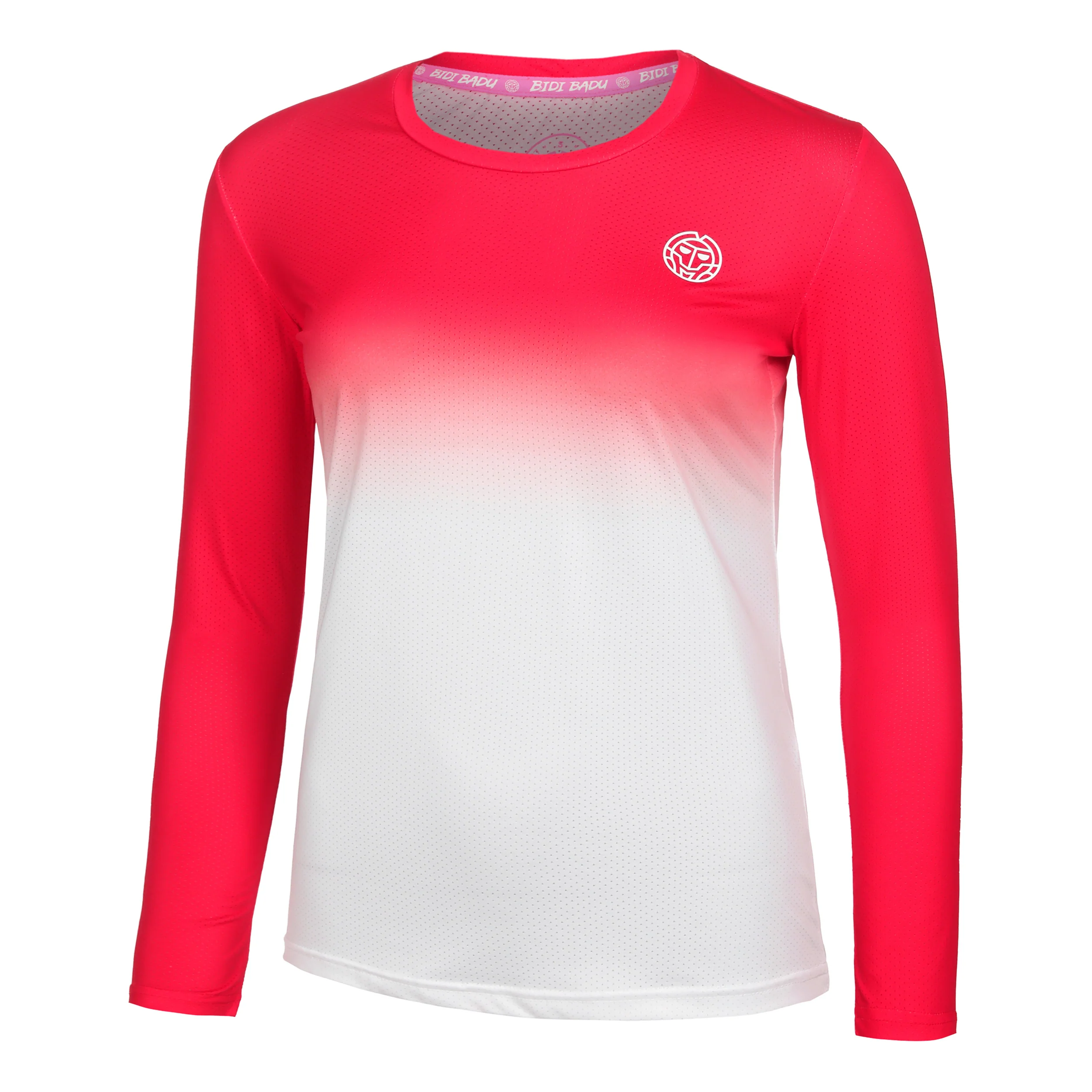 Crew Gradiant Longsleeve Damen-Rot,Weiß - Image 5