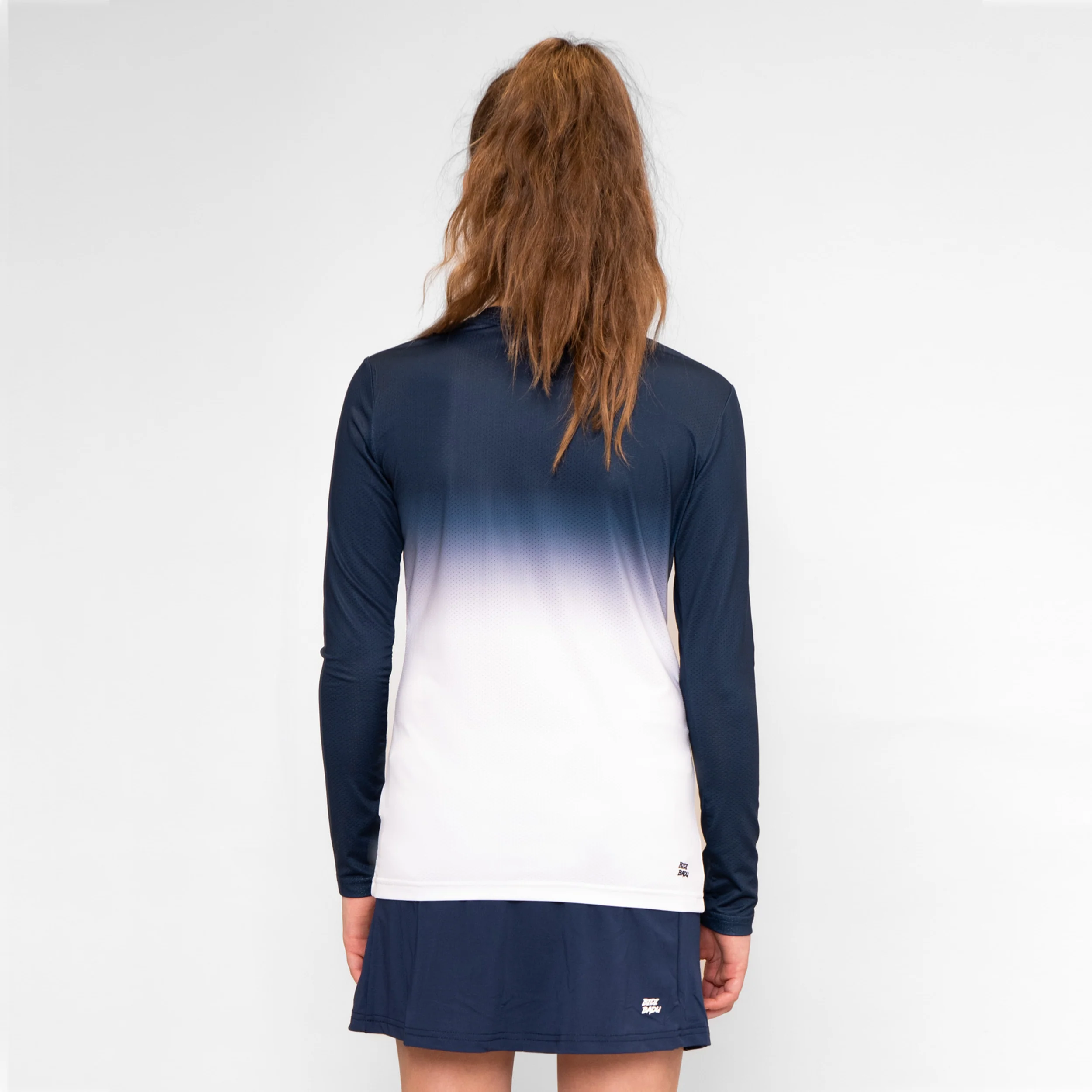 Crew Gradiant Longsleeve Mädchen-Dunkelblau,Weiß - Image 2