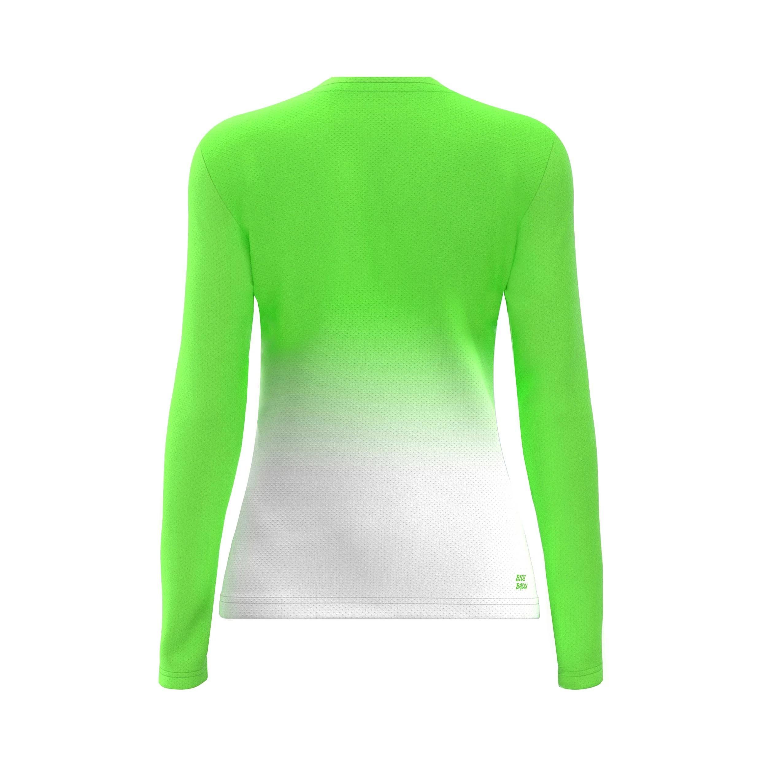 Crew Gradiant Longsleeve Mädchen-Neongrün,Weiß - Image 2