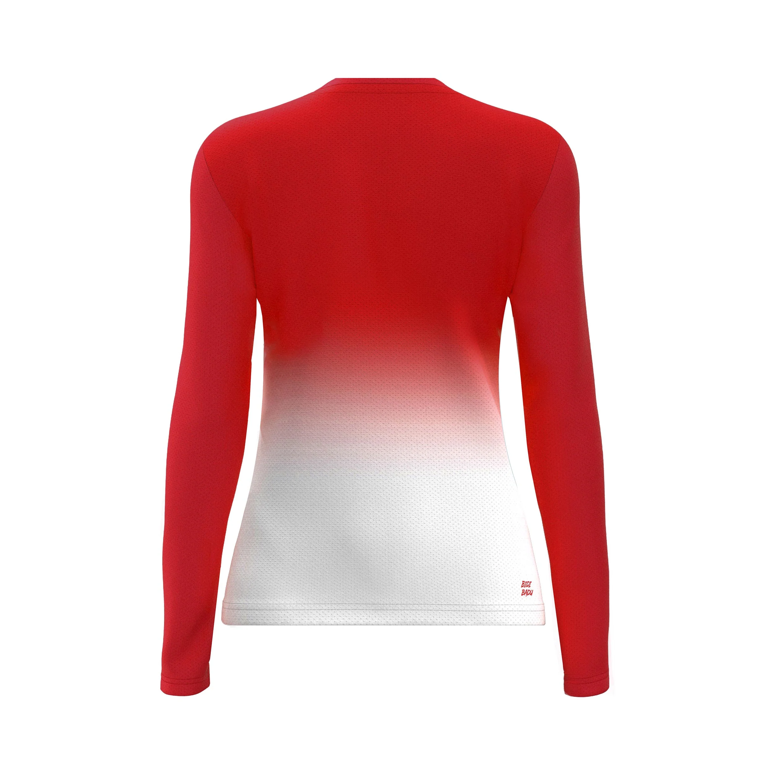 Crew Gradiant Longsleeve Mädchen-Rot,Weiß - Image 2