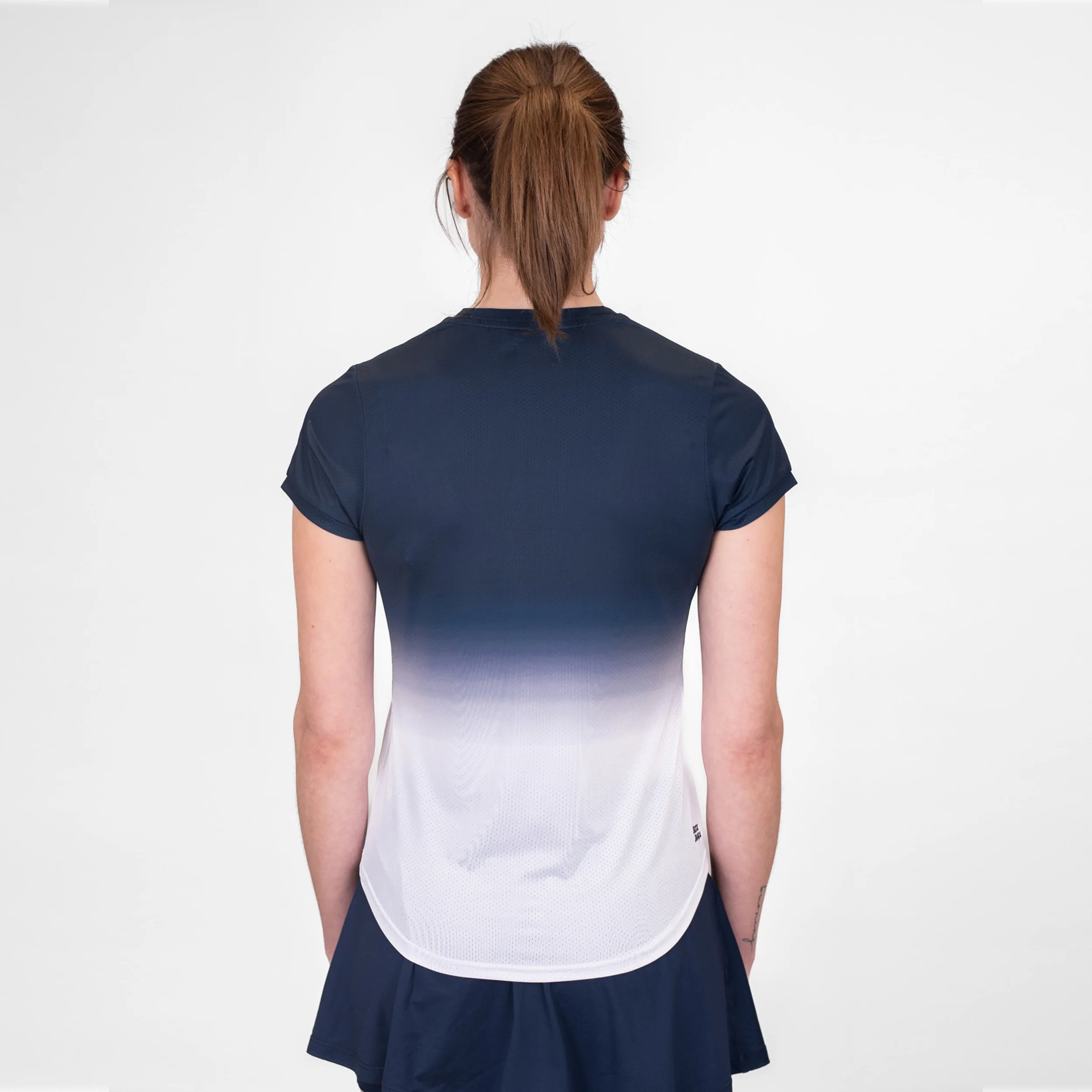 Crew Gradiant T-Shirt Damen-Dunkelblau,Weiß - Image 2