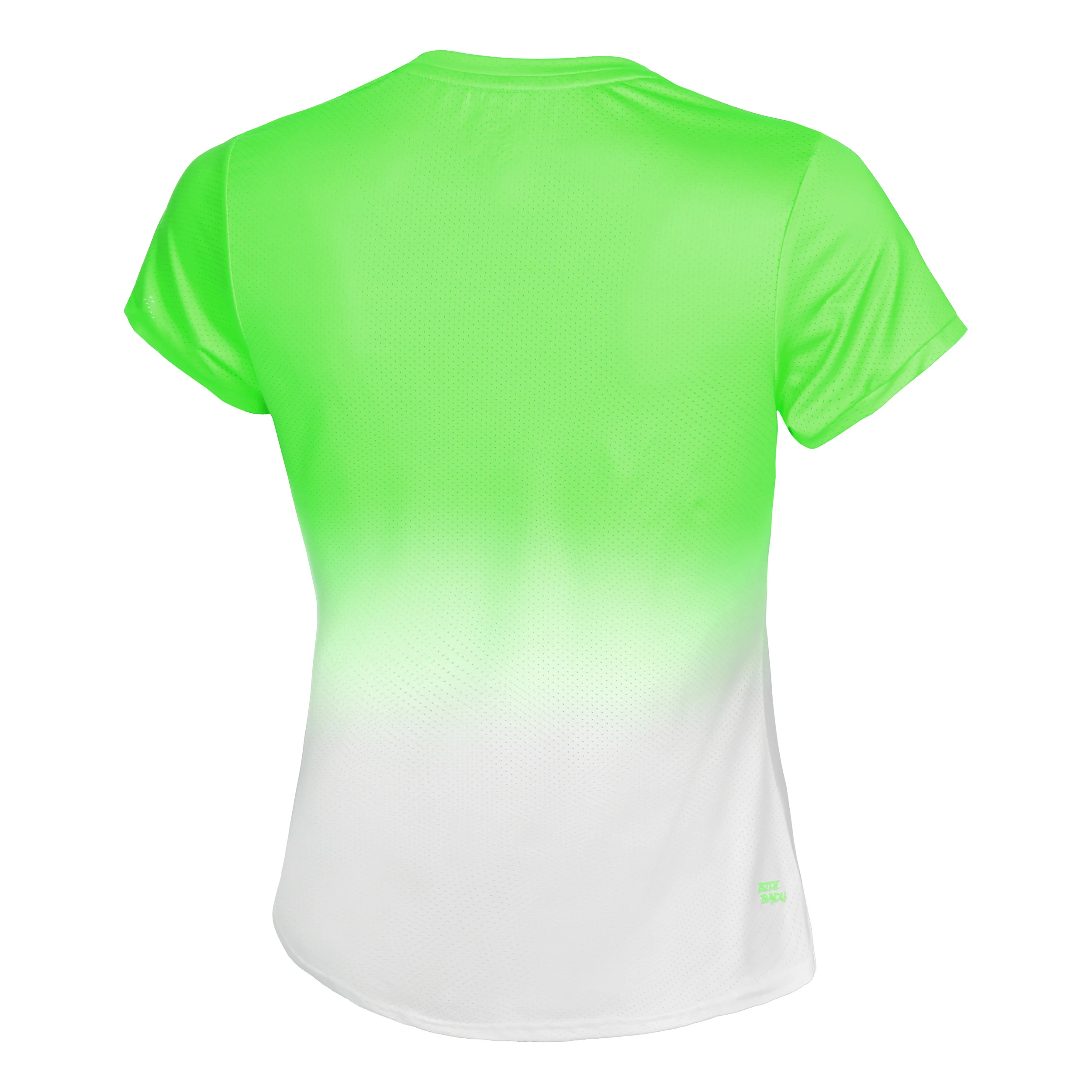 Crew Gradiant T-Shirt Damen-Neongrün,Weiß - Image 2