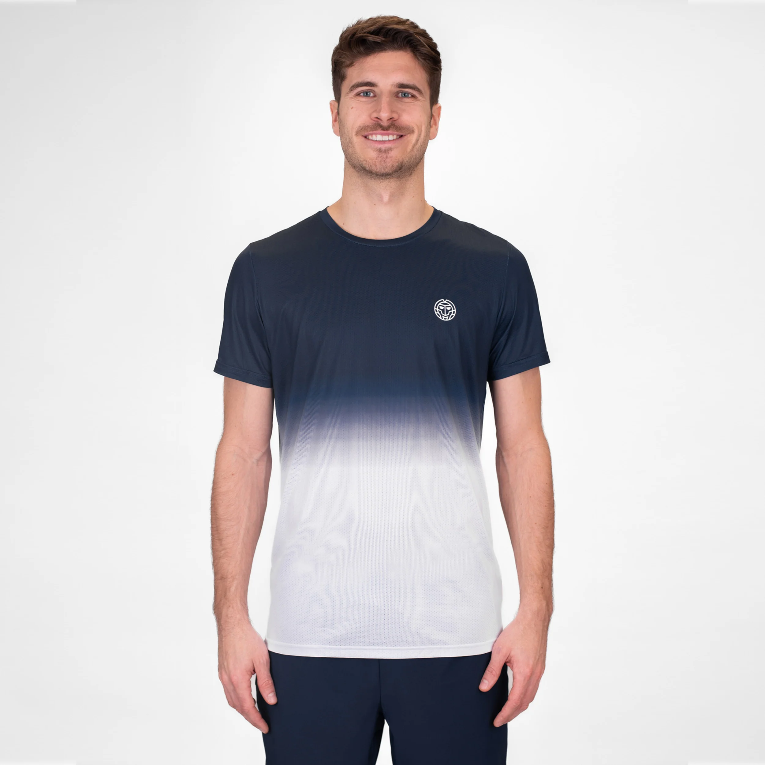 Crew Gradiant T-Shirt Herren-Dunkelblau,Weiß - Image 6