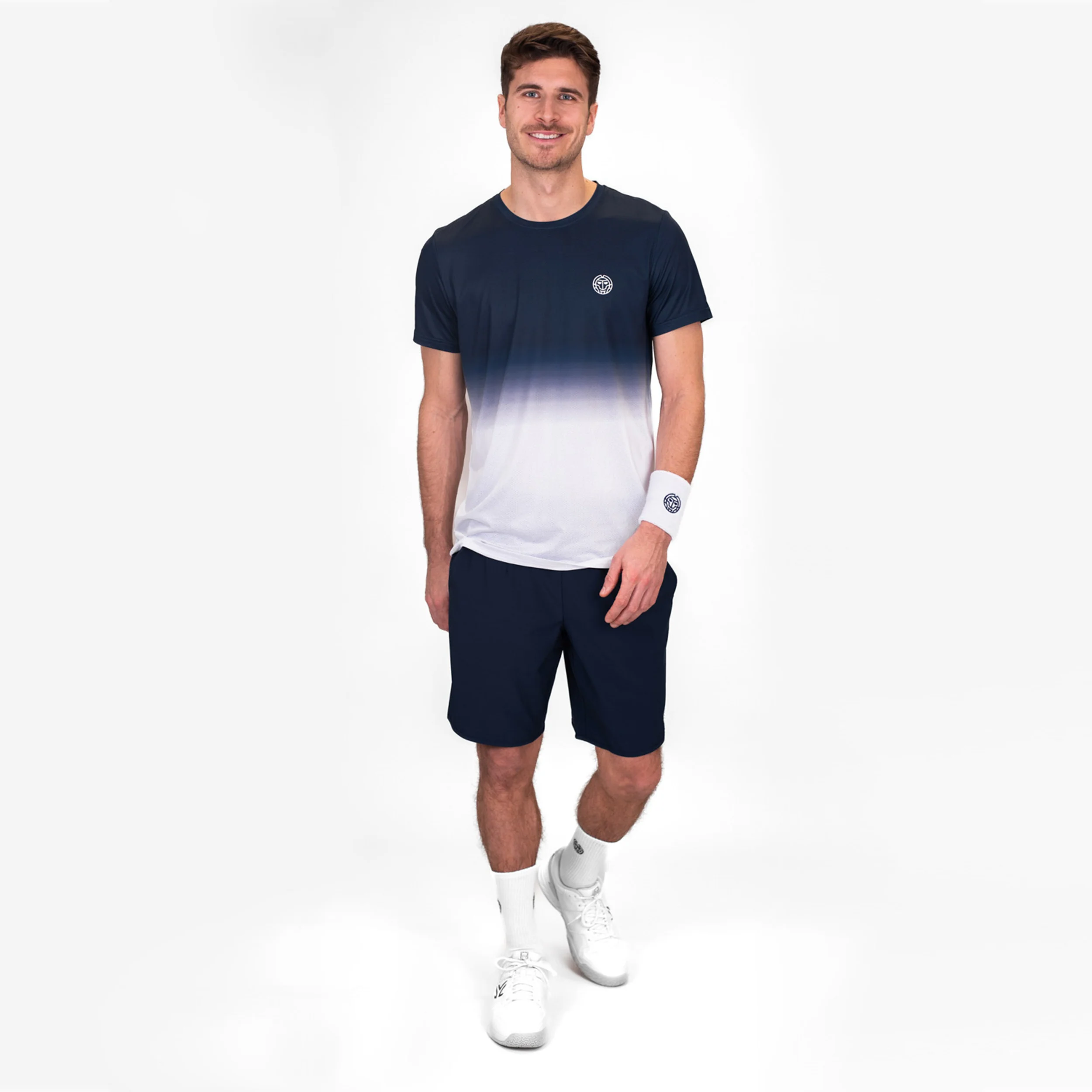 Crew Gradiant T-Shirt Herren-Dunkelblau,Weiß - Image 8
