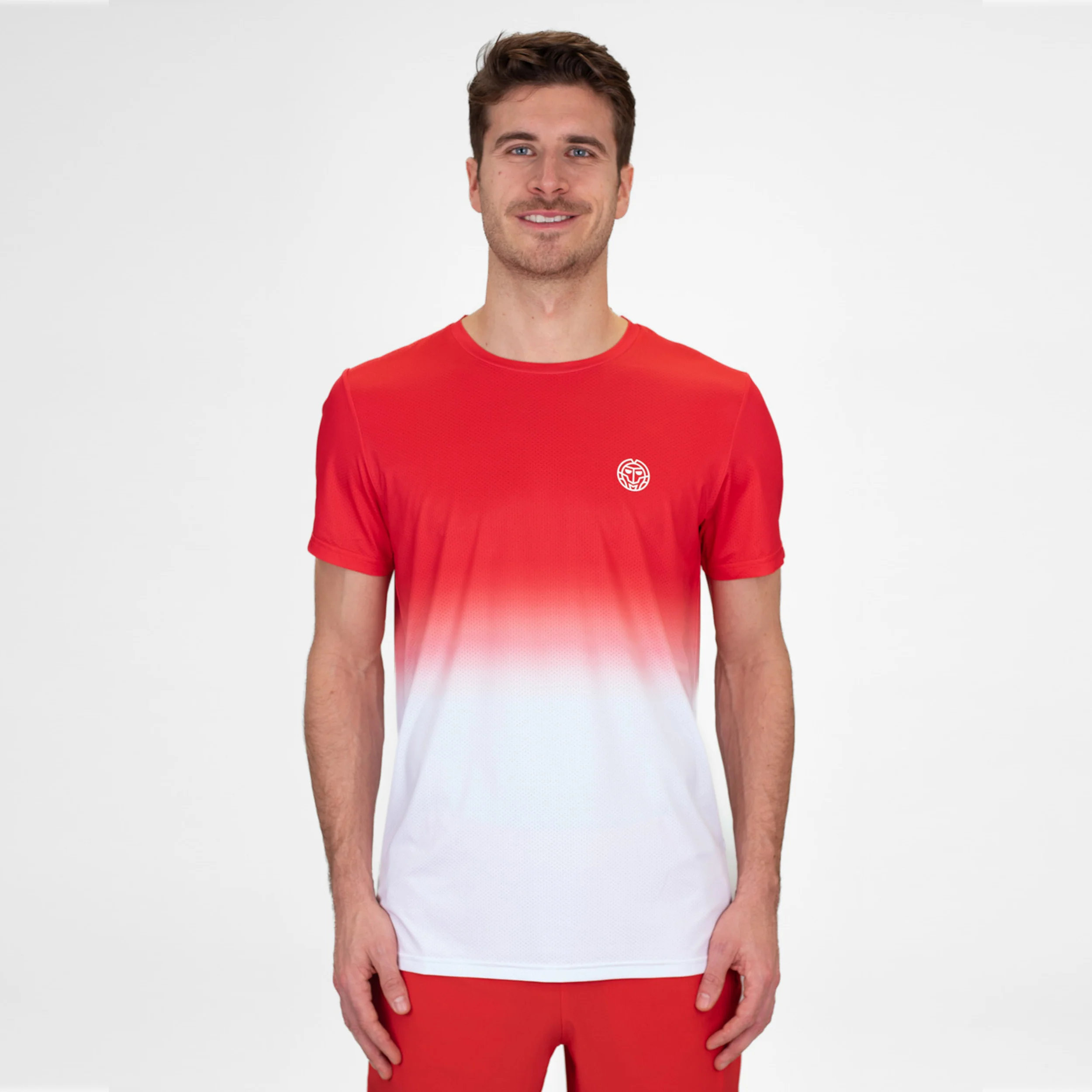 Crew Gradiant T-Shirt Herren-Rot,Weiß - Image 6
