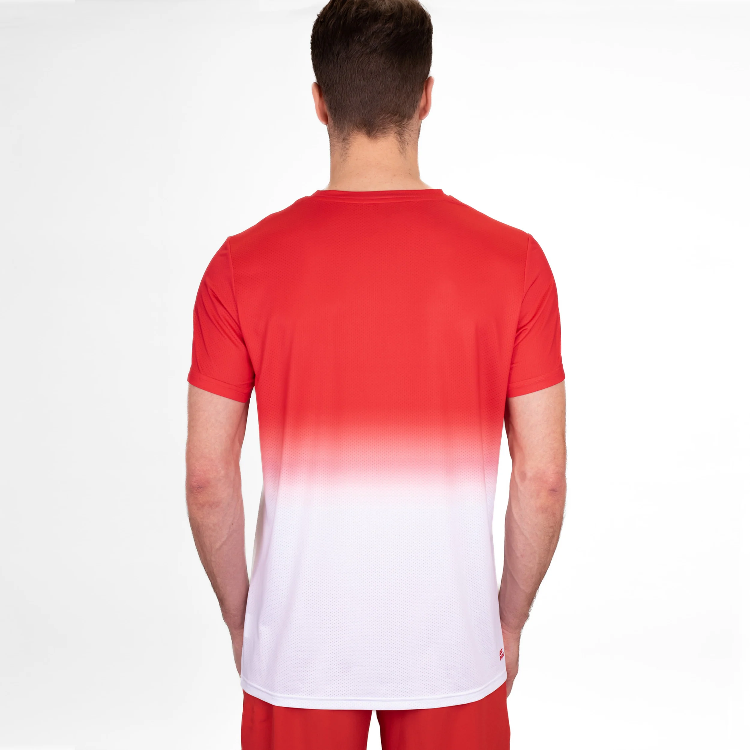 Crew Gradiant T-Shirt Herren-Rot,Weiß - Image 7
