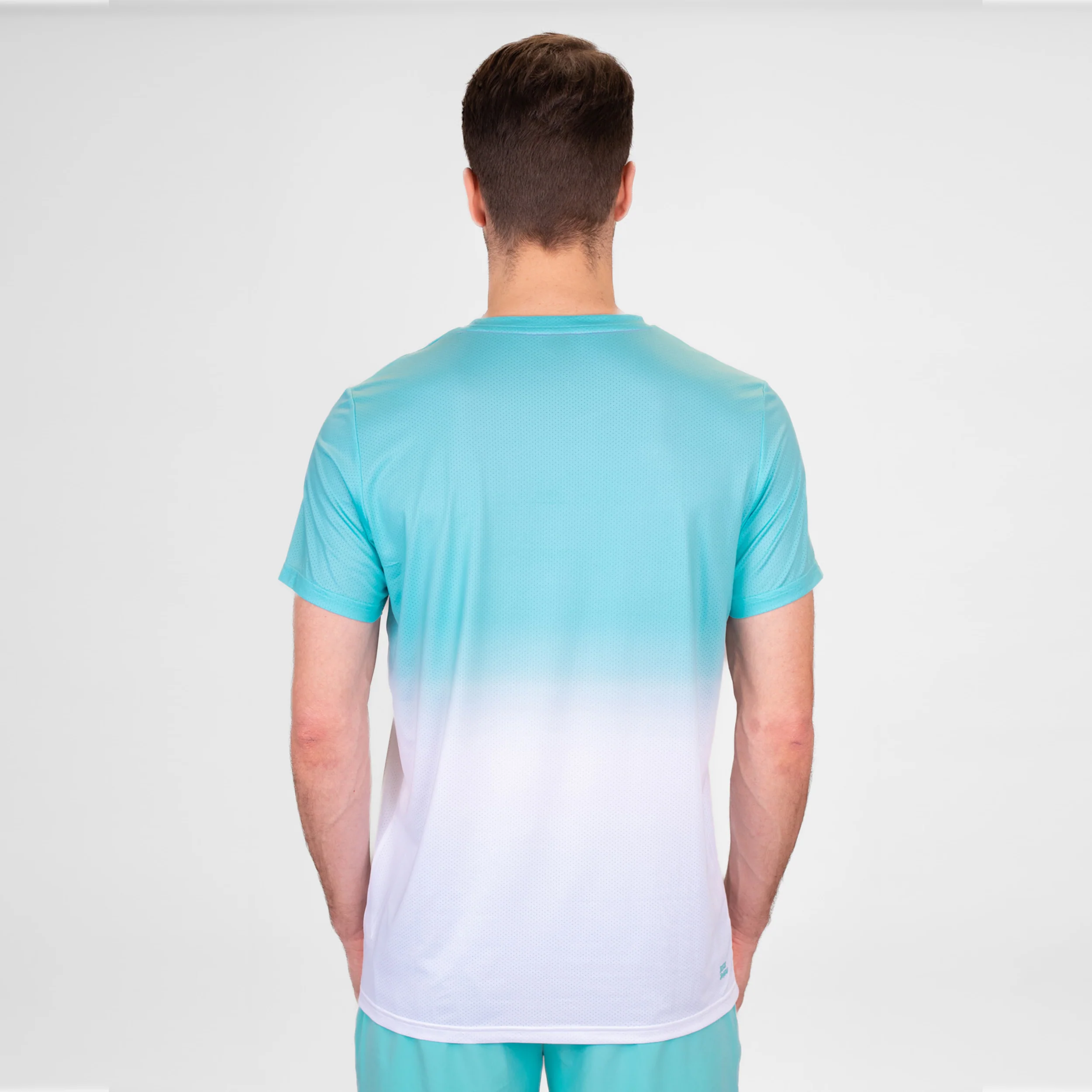 Crew Gradiant T-Shirt Herren-Türkis,Weiß - Image 6