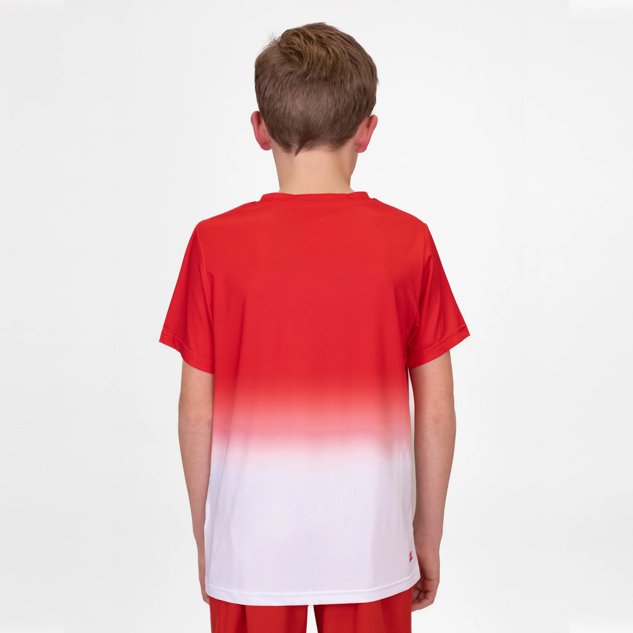 Crew Gradiant T-Shirt Jungen-Rot,Weiß - Image 7